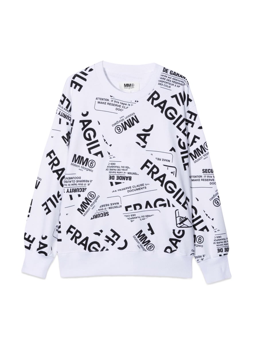 Mm6 Maison Margiela Kids' Felpa In White