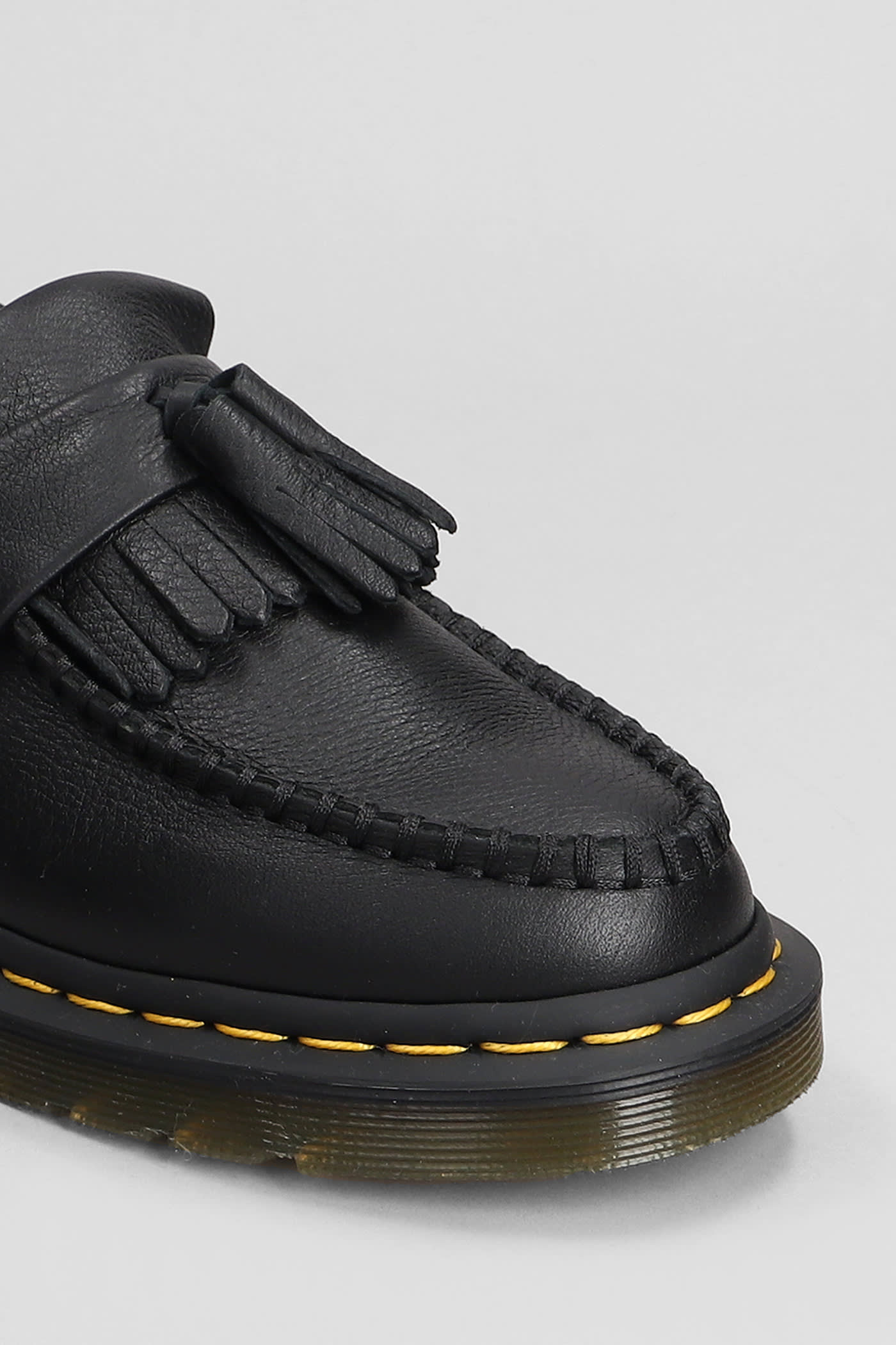 Shop Dr. Martens' Adrian Loafers In Black Leather