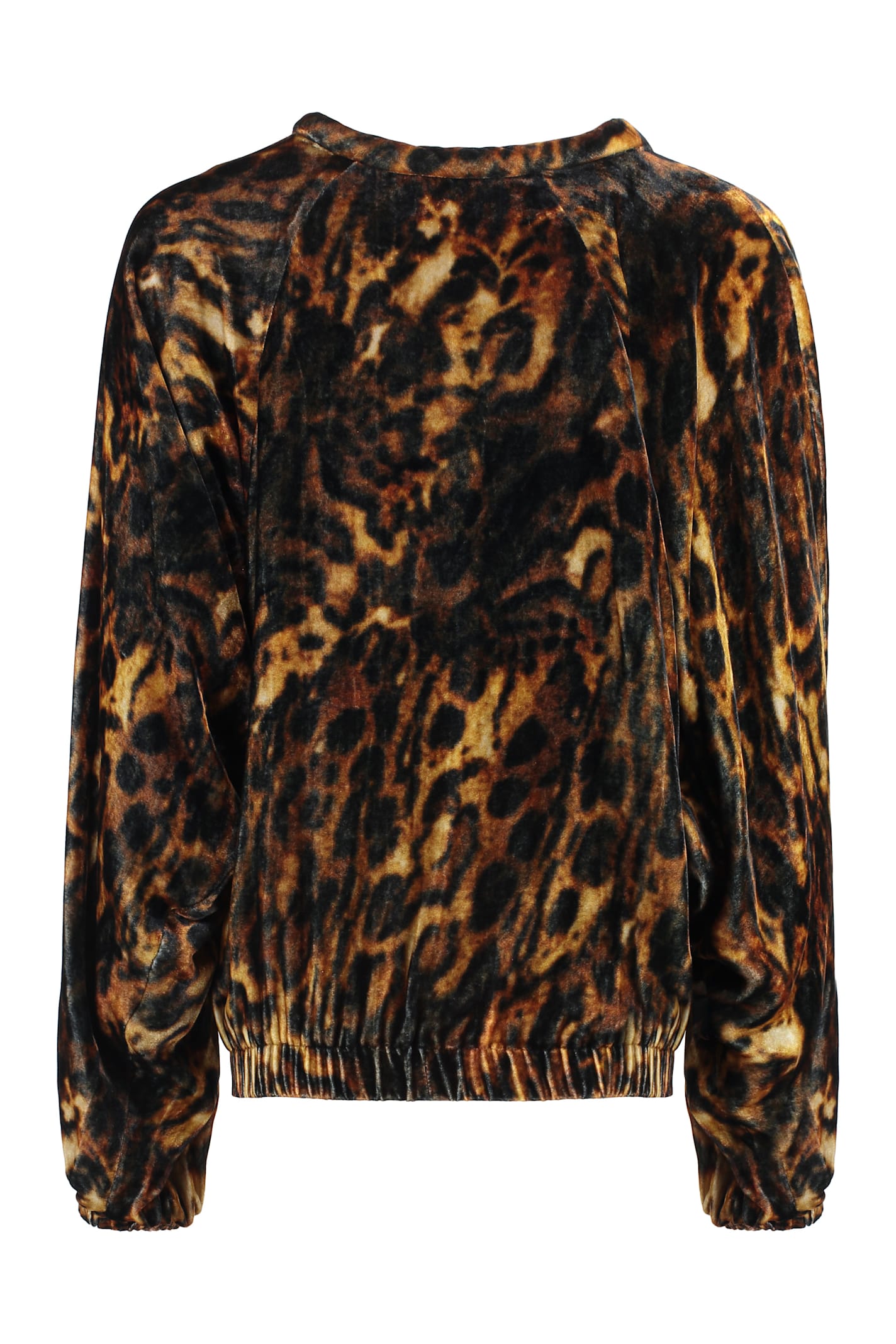 Shop Isabel Marant Dabia Velvet Blouse In Animalier