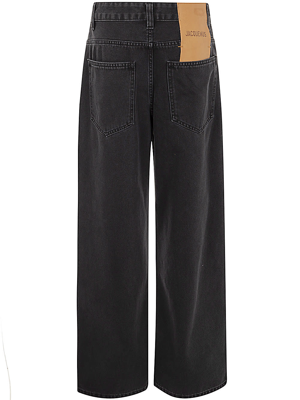 Shop Jacquemus Le De-nîmes Large Wide Leg Jeans In Black