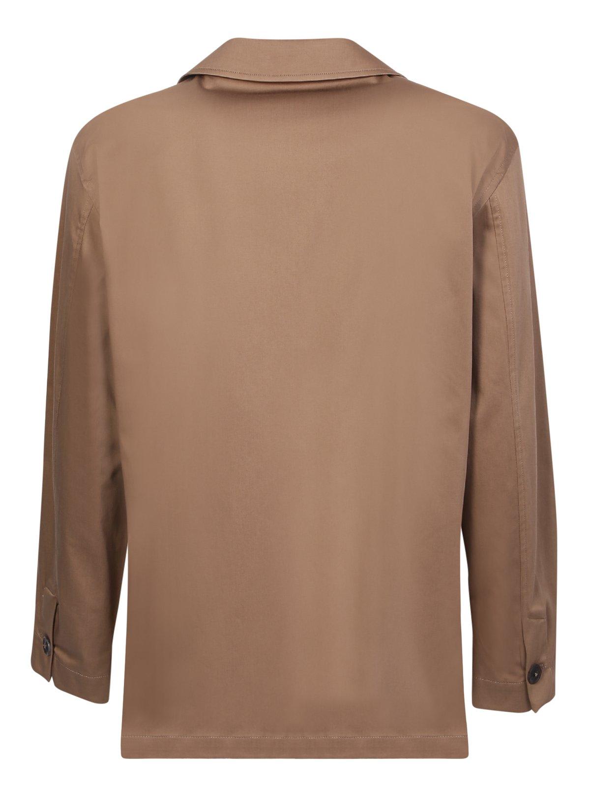 Shop Lardini Breast-pockets Detail Overshirt Jacket In C