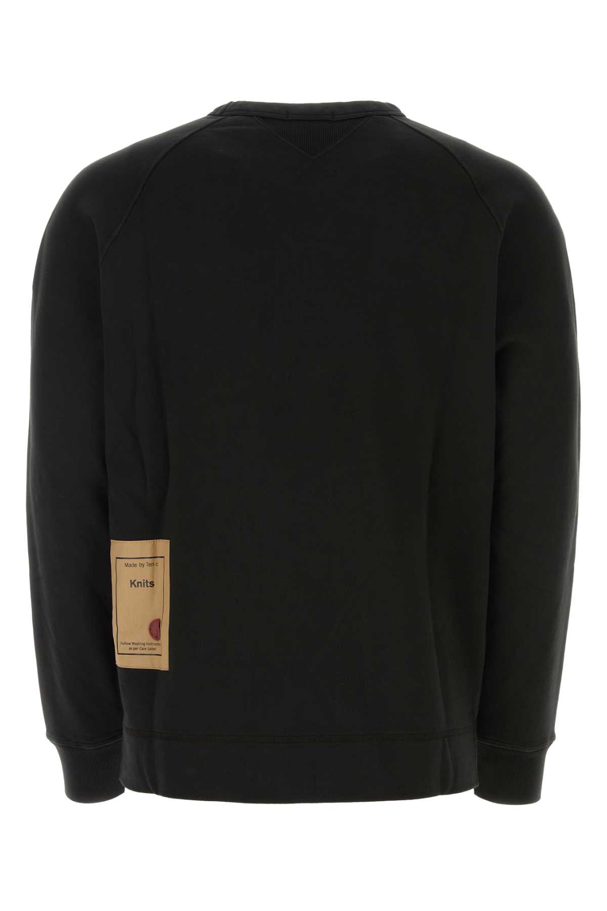 Ten C Black Cotton Sweatshirt