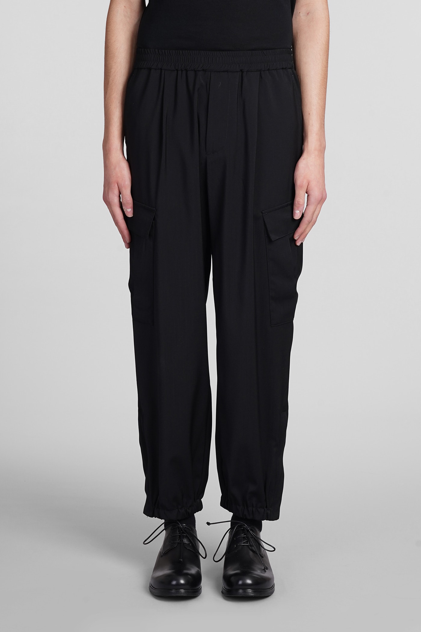 Barena Venezia Barena Rambagio Elasticated Waistband Tapered Trousers In Black