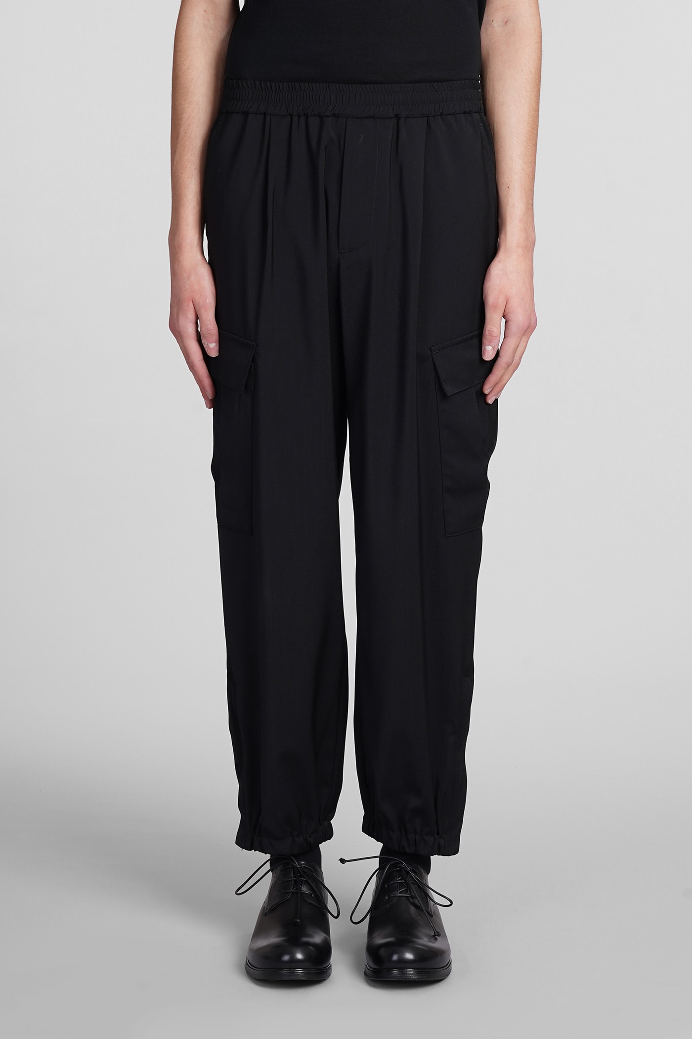 Shop Barena Venezia Rambagio Pants In Black Wool