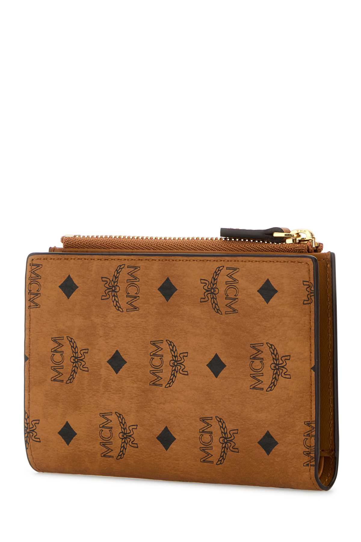 Mcm Printed Canvas Wallet In Brown
