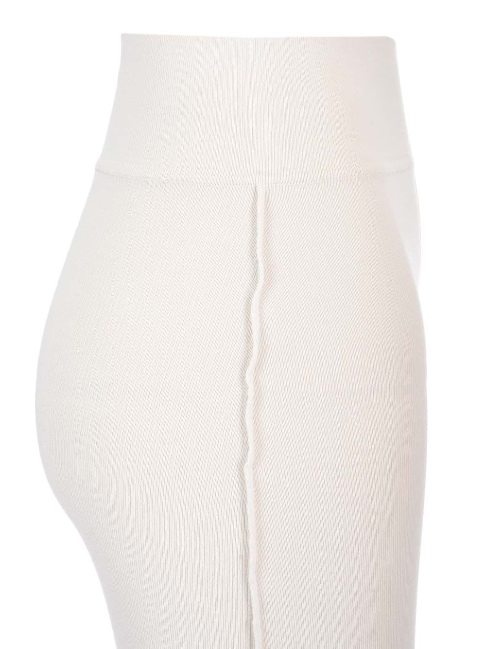 Rick Owens Knit Fitted Long Skirt Jackets White In White