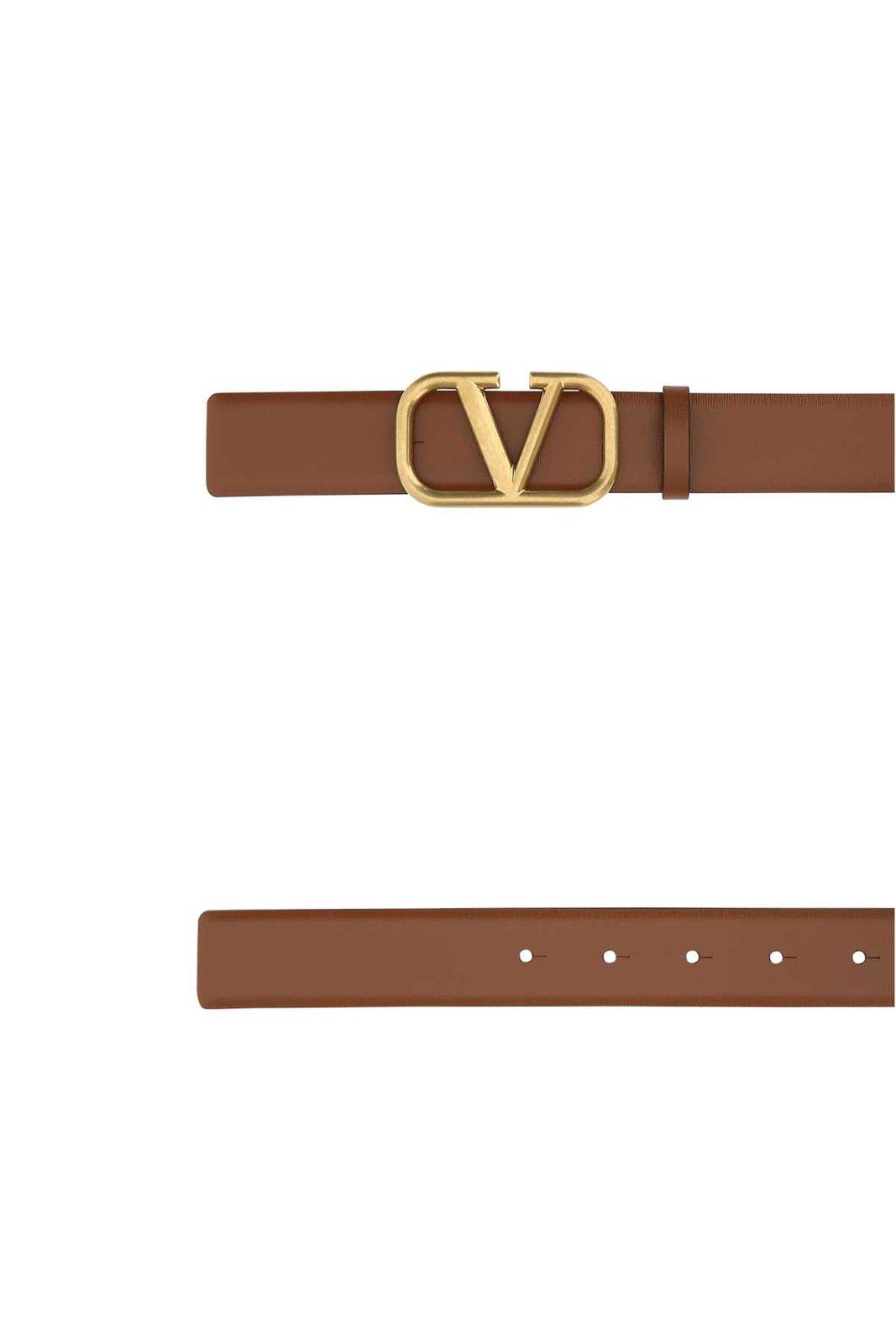 Shop Valentino Vlogo Plaque Buckle Belt