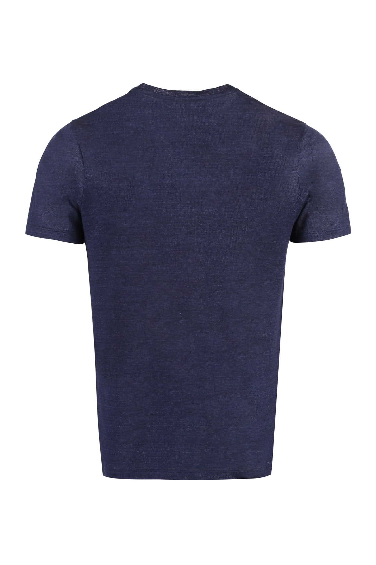 Shop Paul&amp;shark Linen T-shirt In Blue