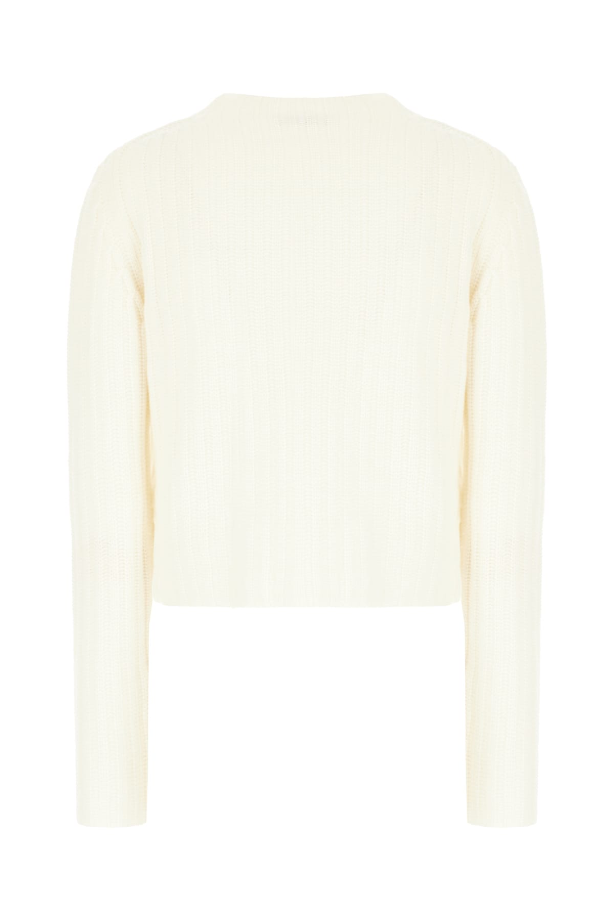 Max Mara Ivory Wool Blend Sweater In Bianco