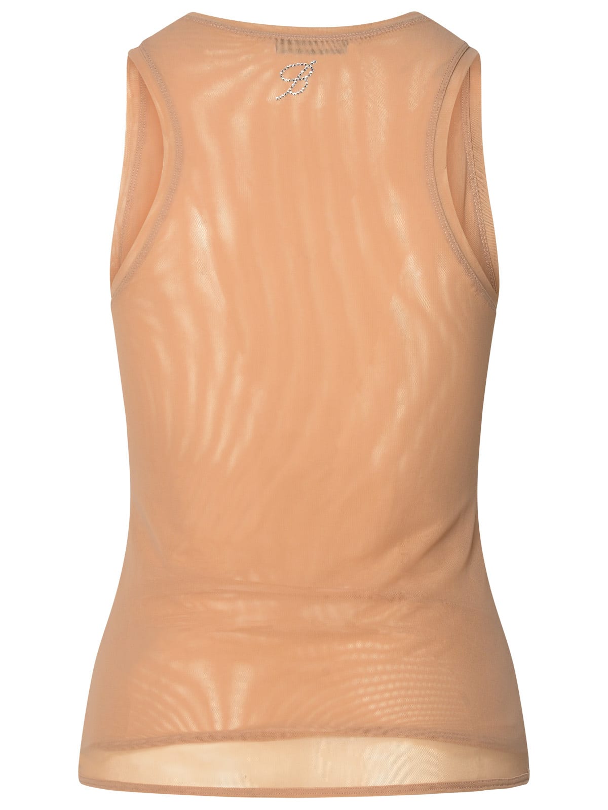 Shop Blumarine Nylon Blend Tank Top Nude In Neutrals