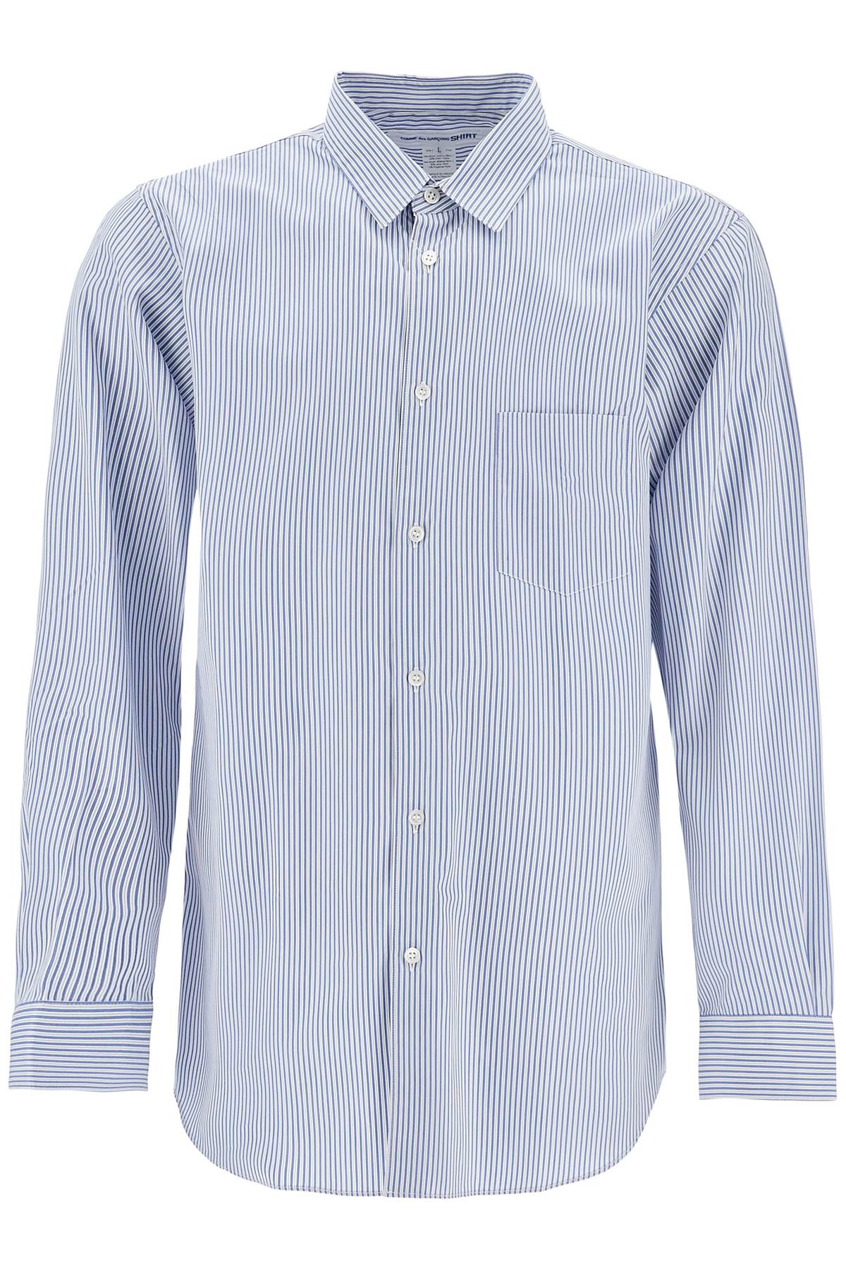 Shop Comme Des Garçons Shirt Strong Will Striped In Stripe (blue)