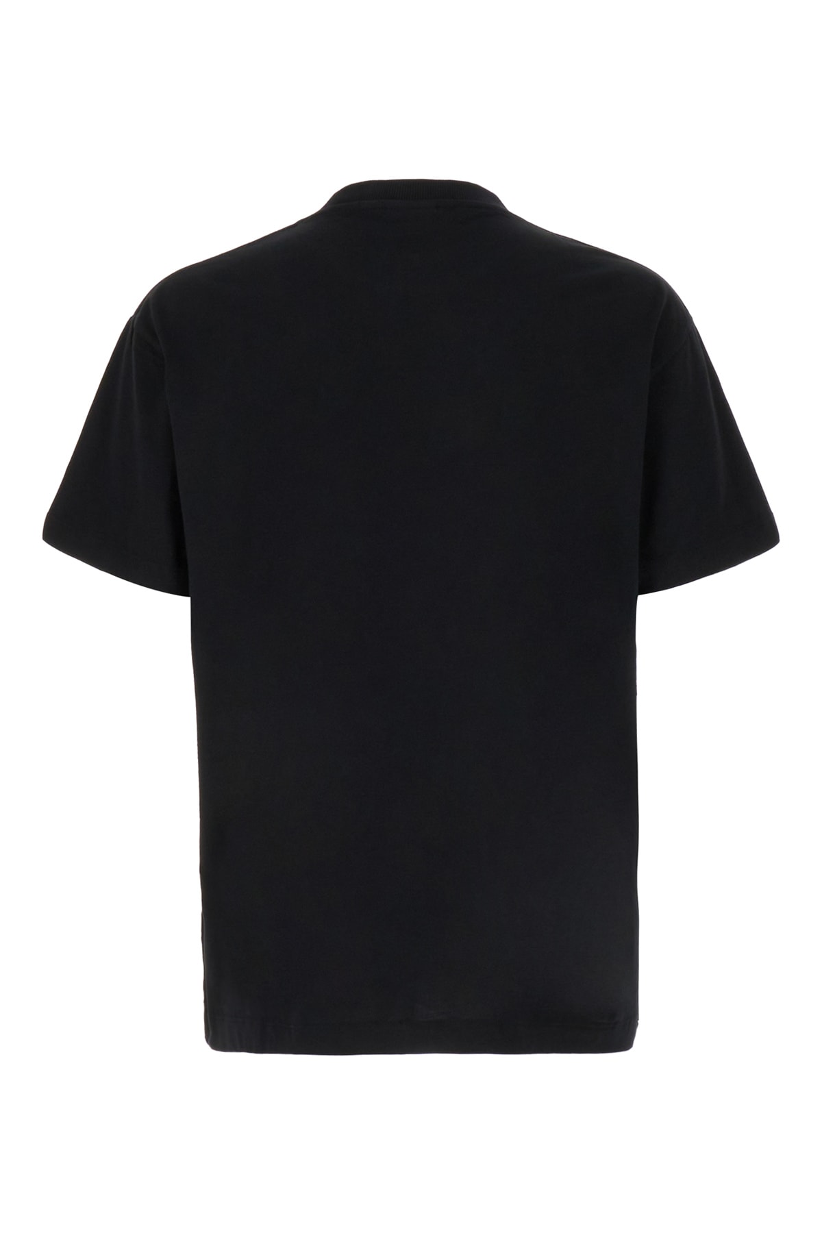 MARCELO BURLON COUNTY OF MILAN BLACK STRETCH COTTON T-SHIRT 