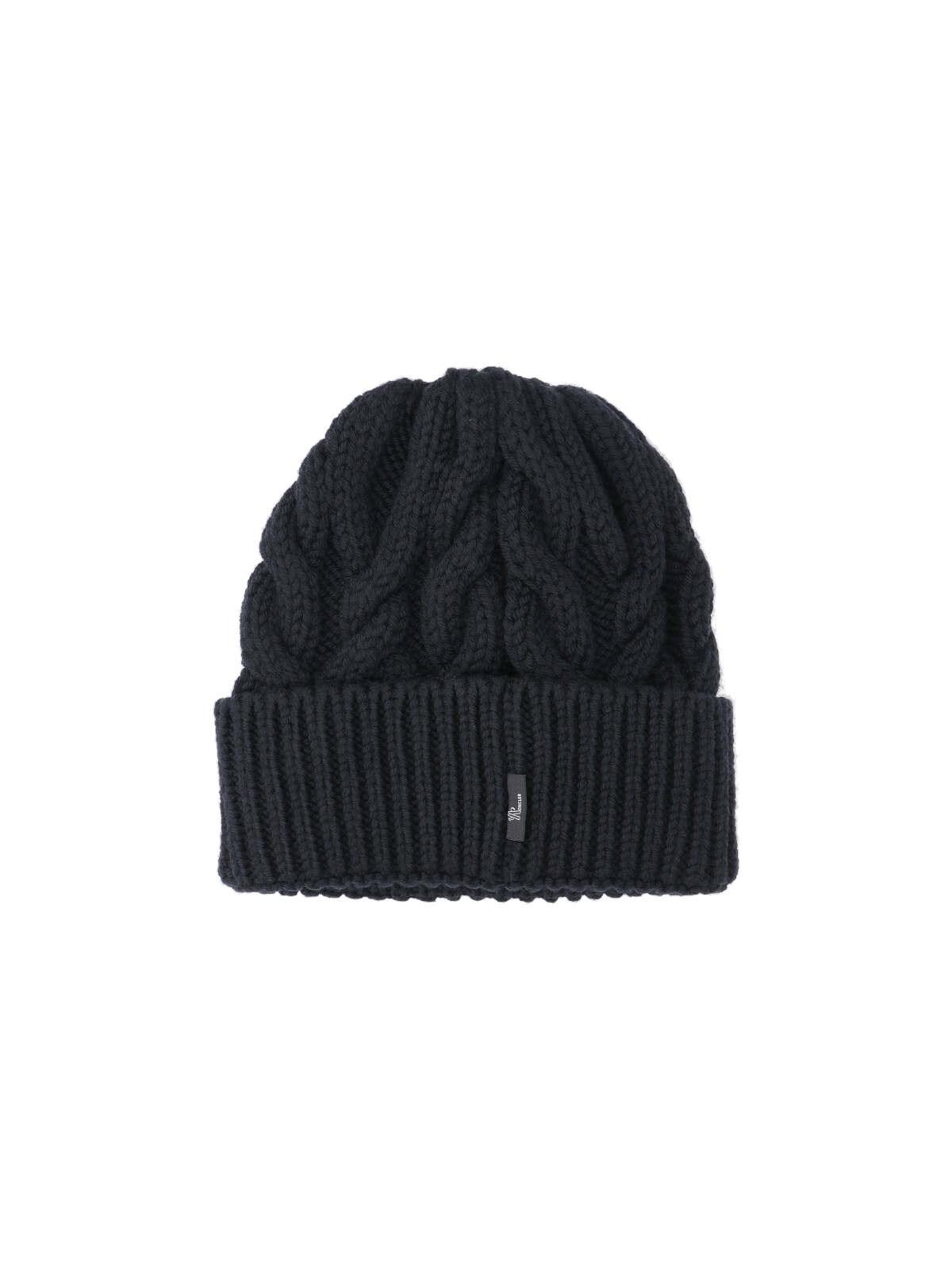 Shop Moncler Wool Logo Beanie