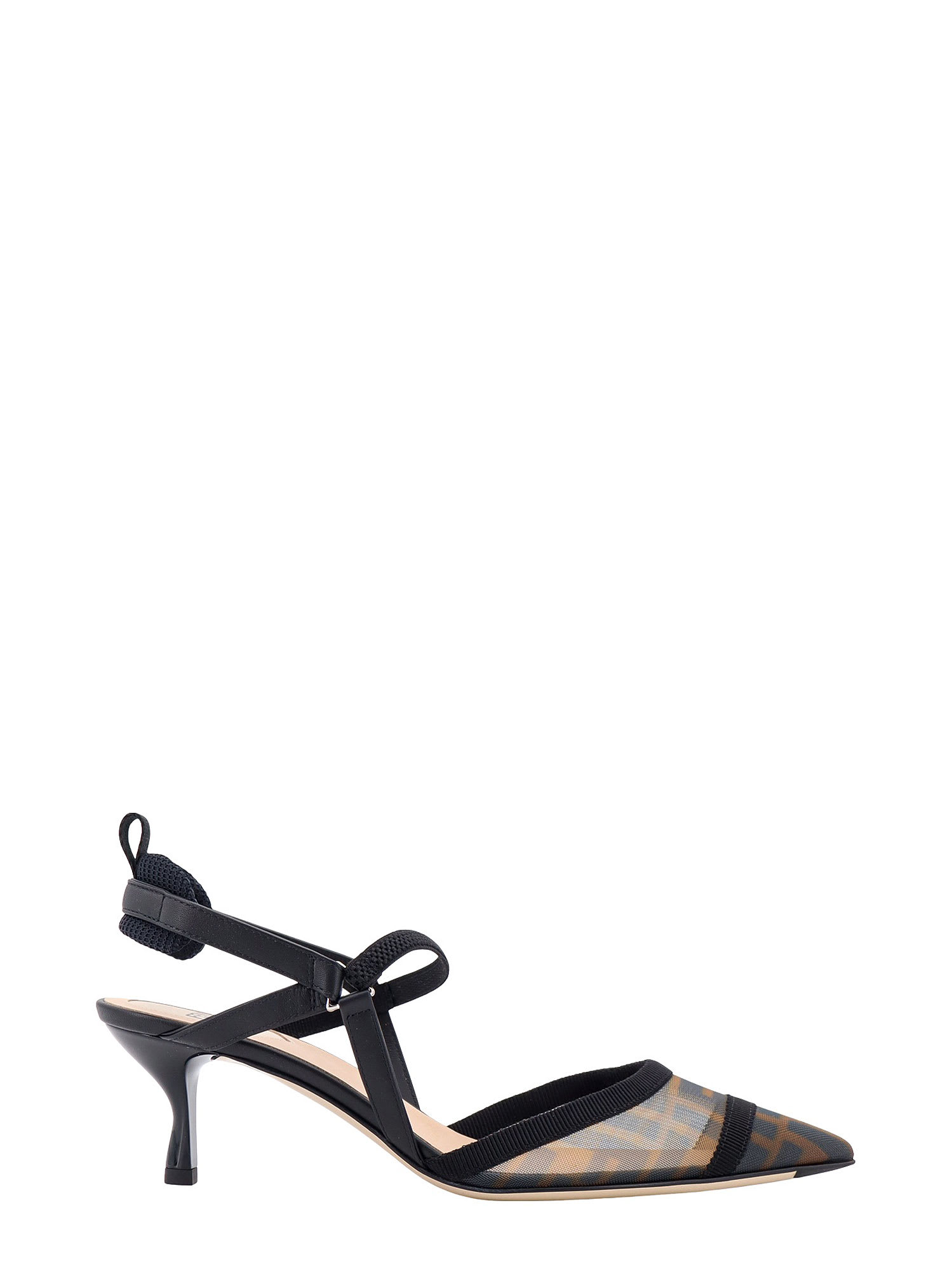 Shop Fendi Colibri Slingback In Tu Tabacco