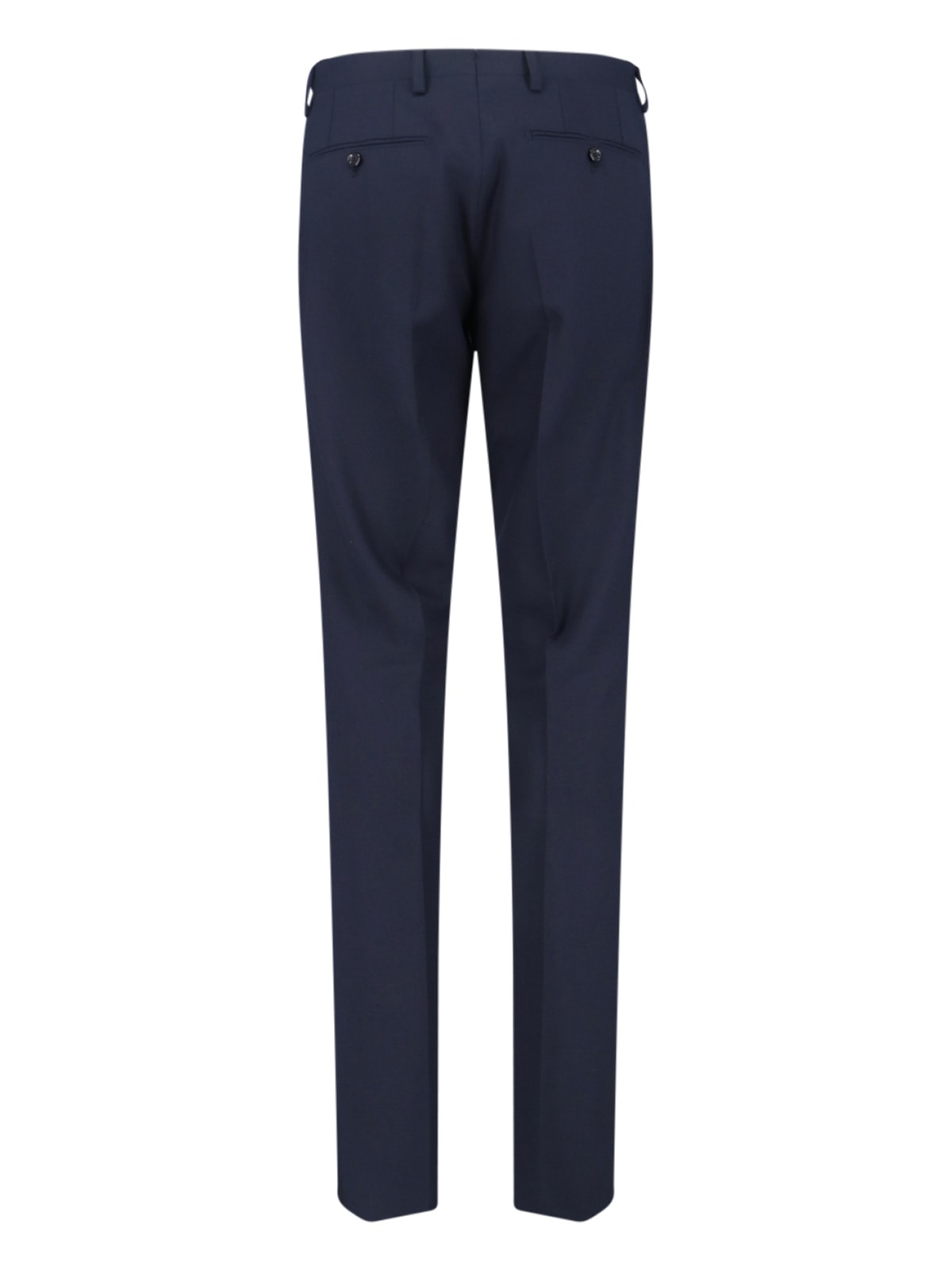 Lardini Double-breasted Virgin Wool Suit In Blue