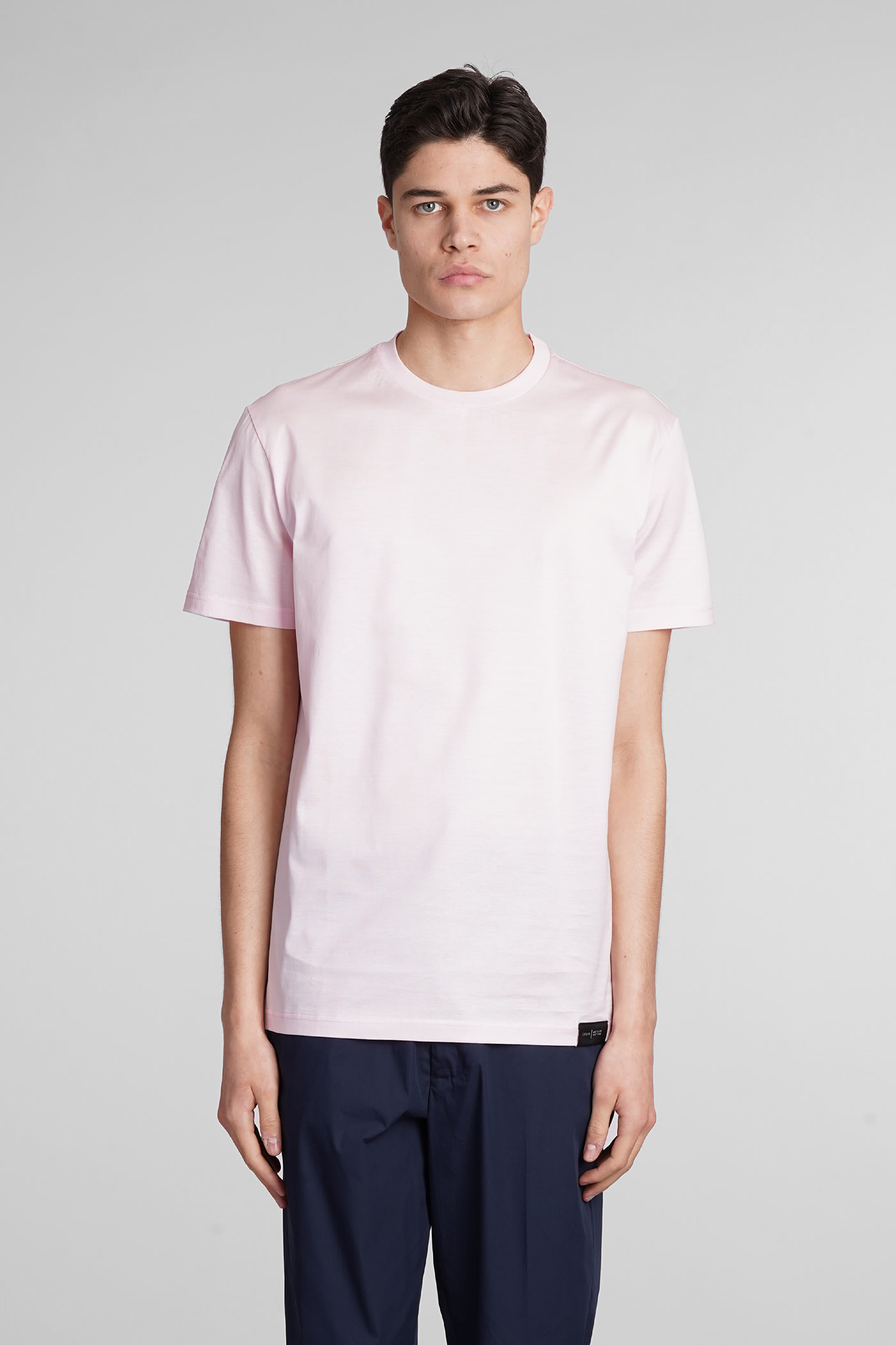 B134 Basic T-shirt In Rose-pink Cotton