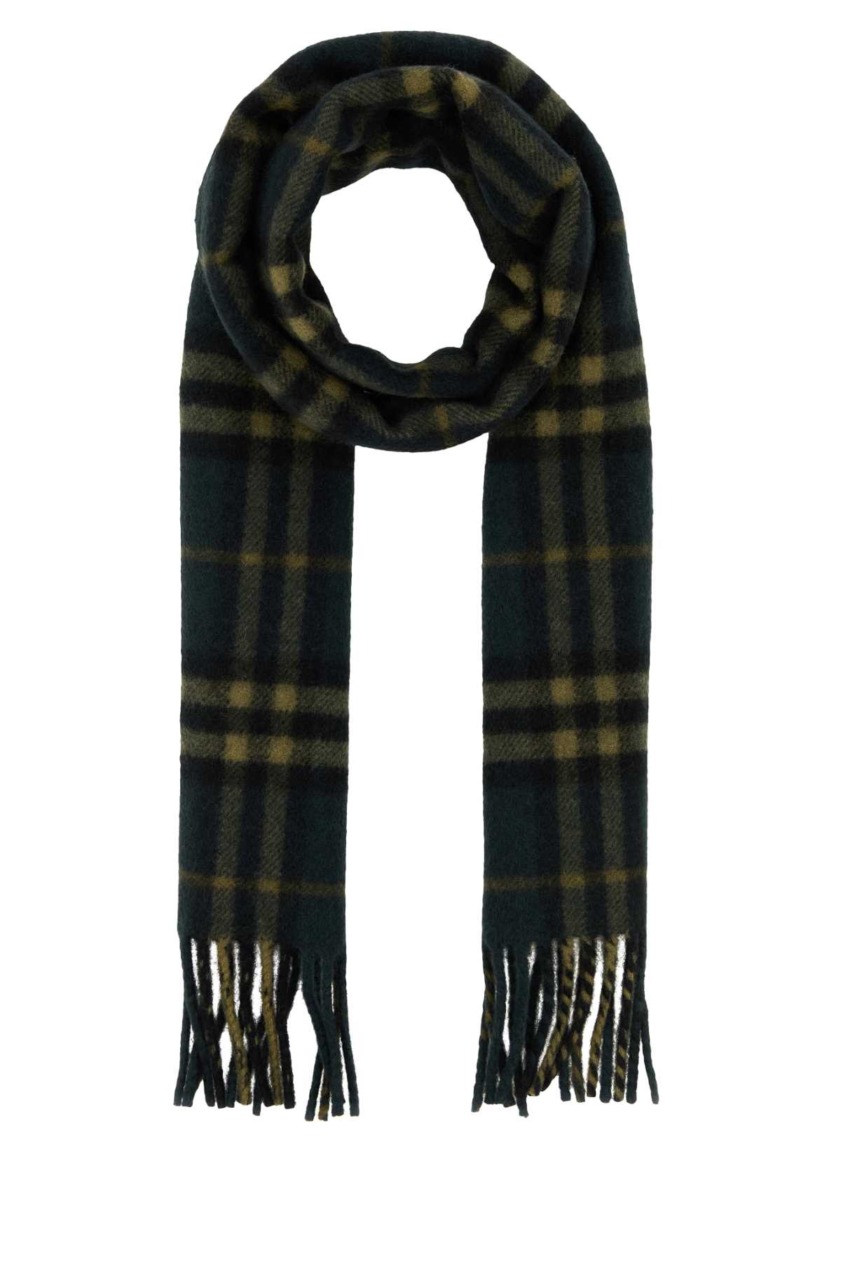 Shop Burberry Embroidered Cashmere Scarf In Shadow