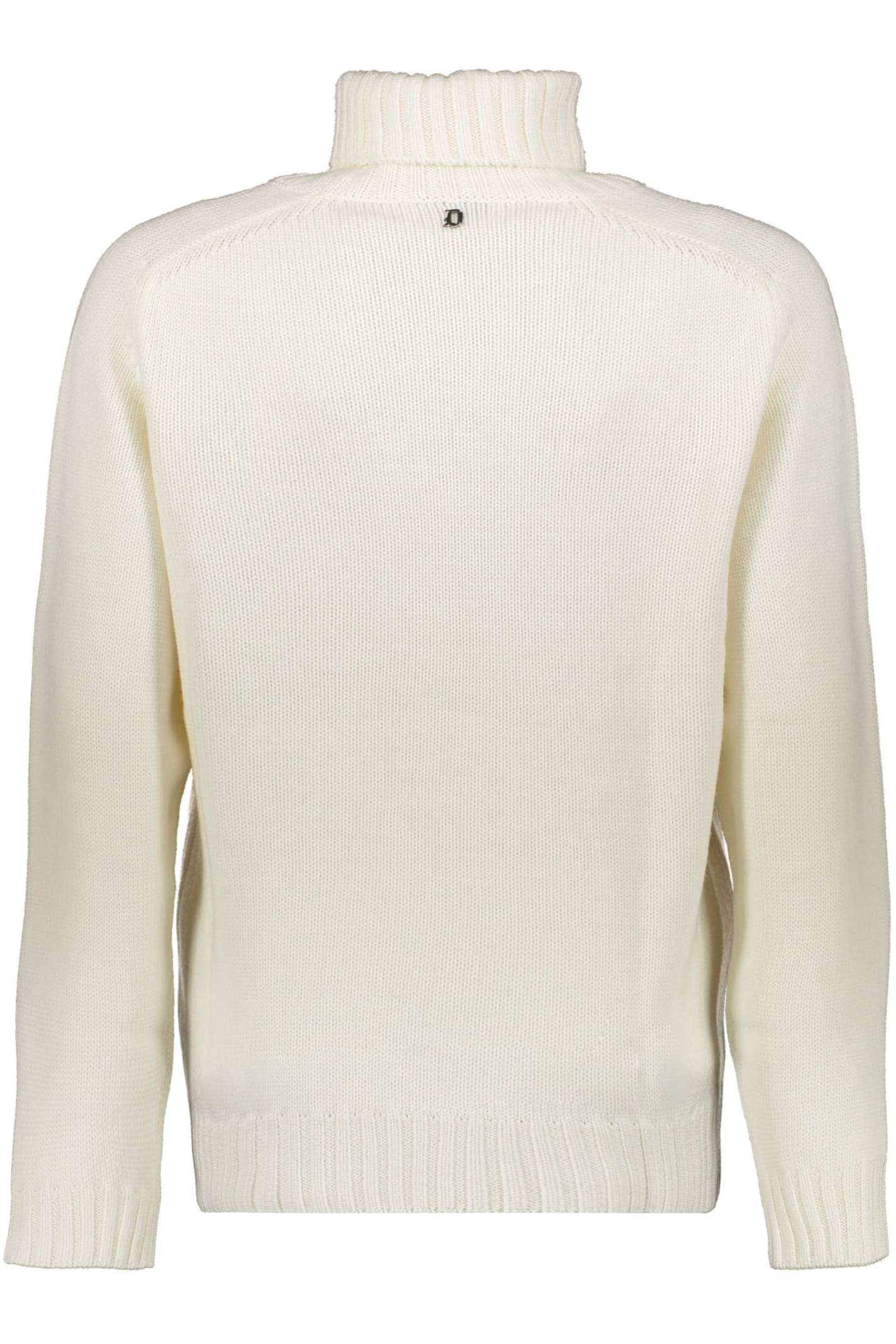 Shop Dondup Wool Turtleneck Sweater In White