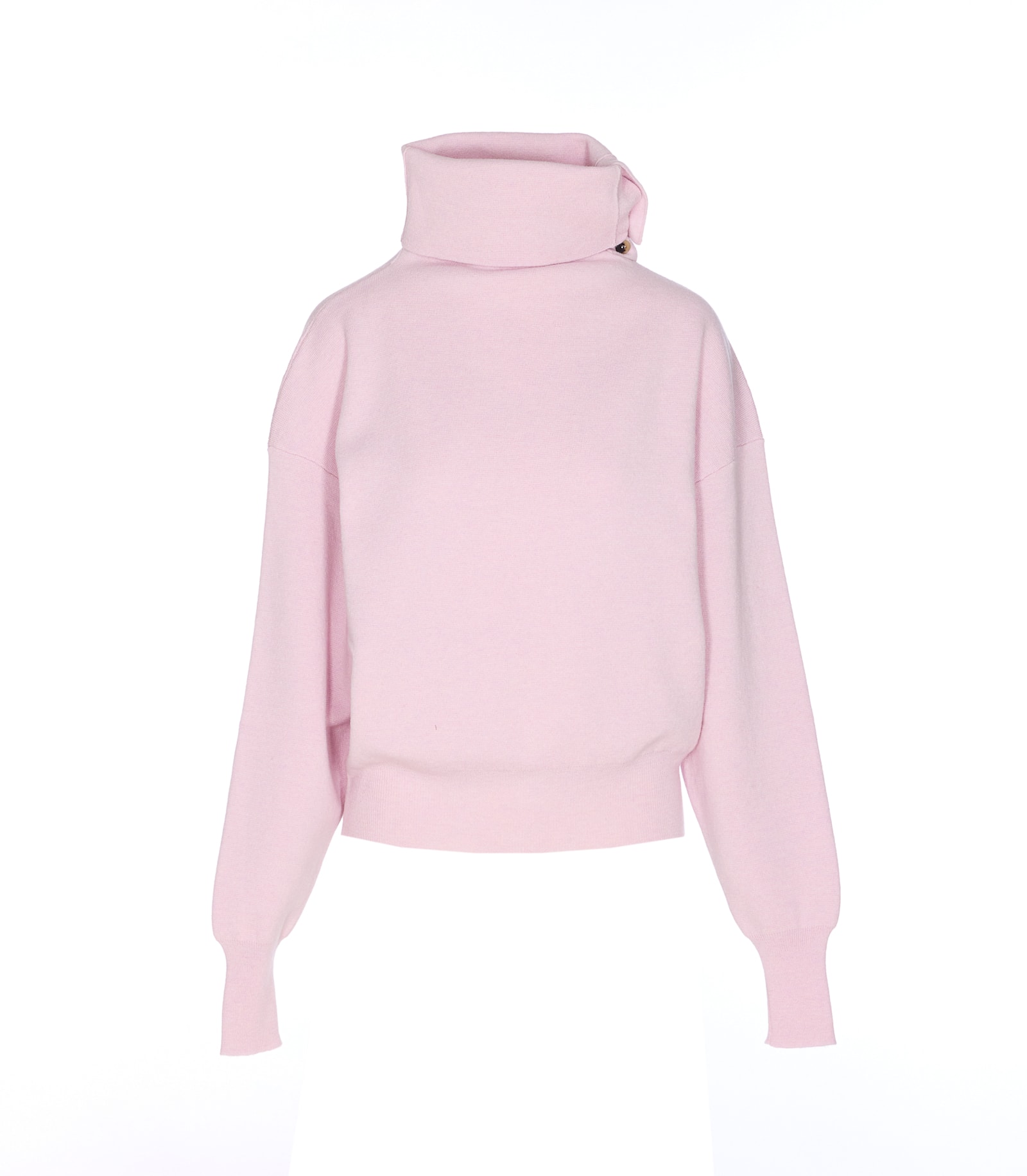 Haikure Cozy High Neck Long Sleeve Knitwear In Pink