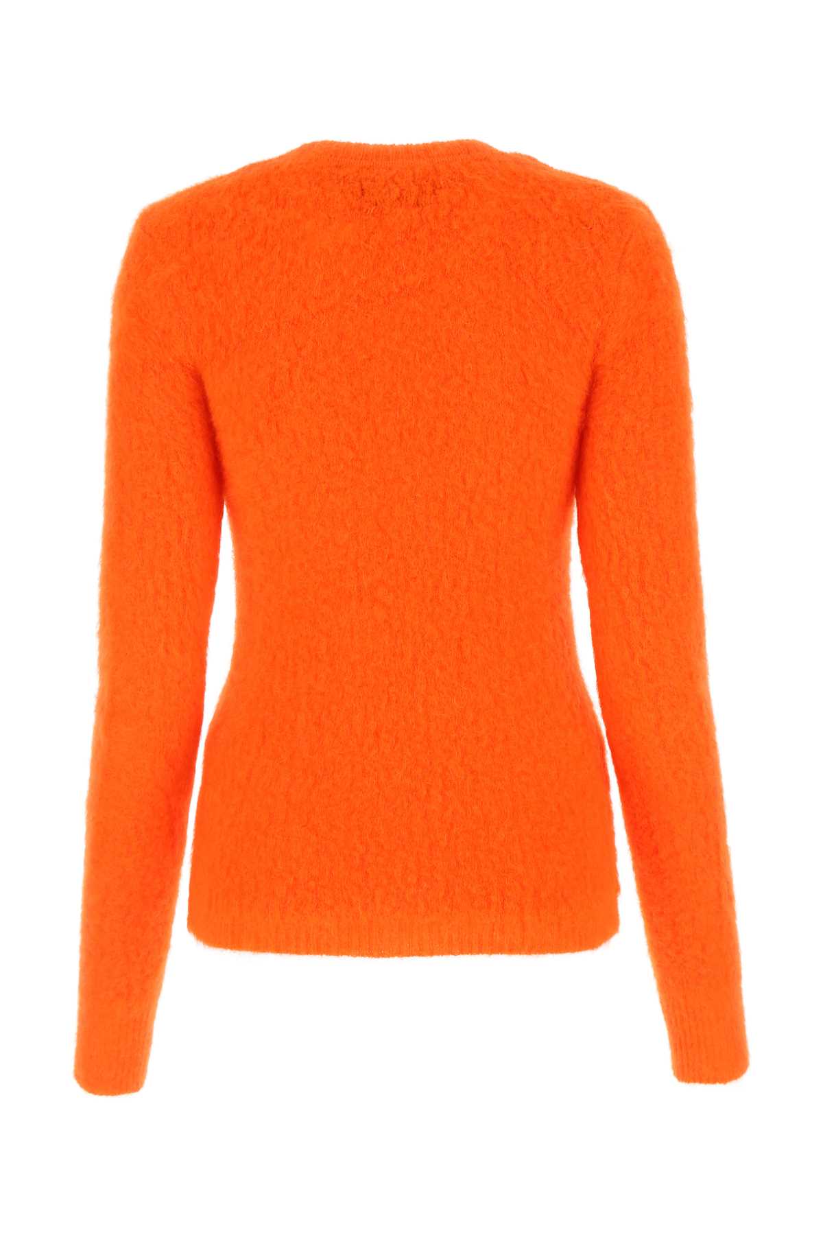 Shop Isabel Marant Fluo Orange Mohair Blend Alford Sweater In 11or