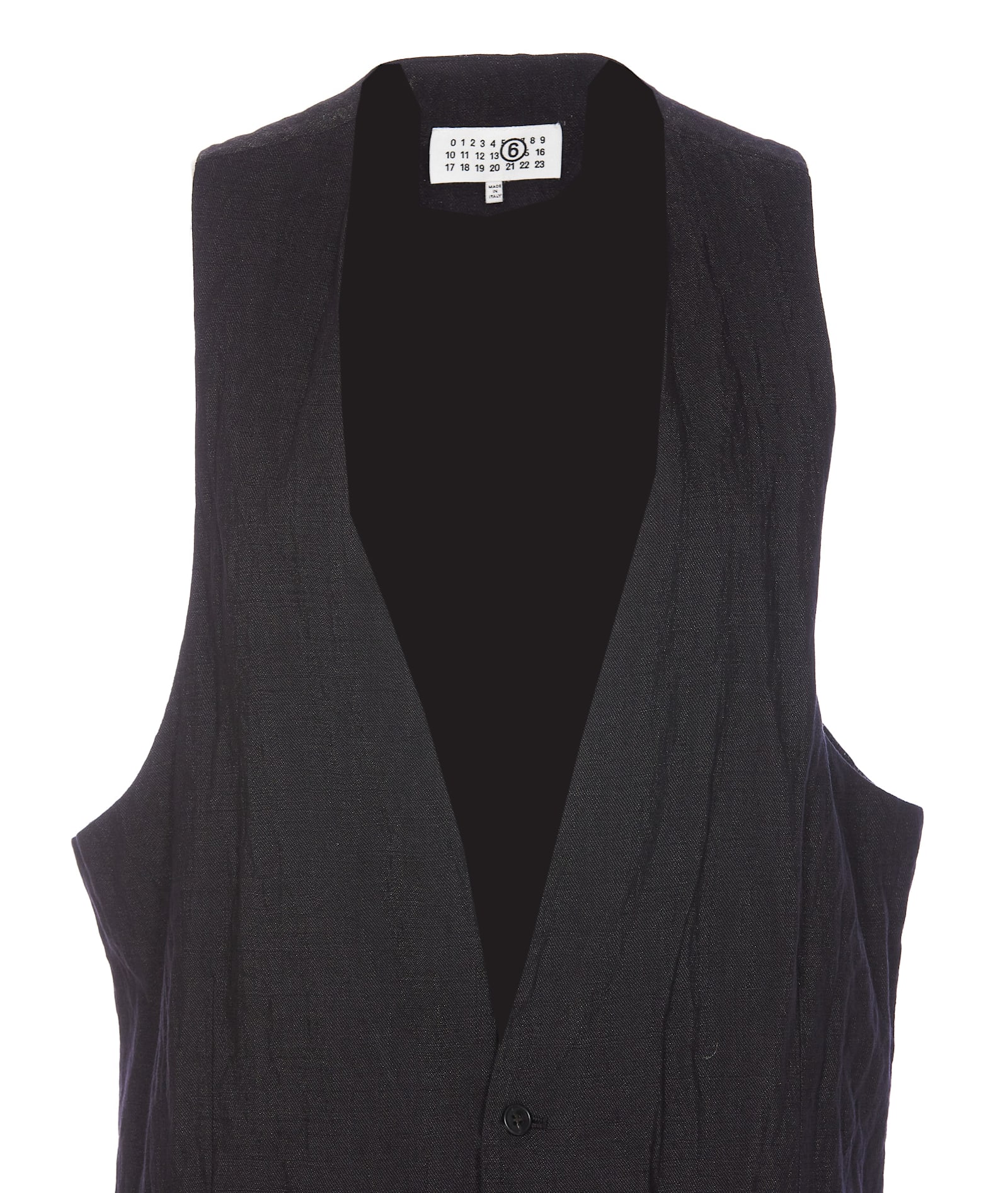 Shop Mm6 Maison Margiela Vest In Black