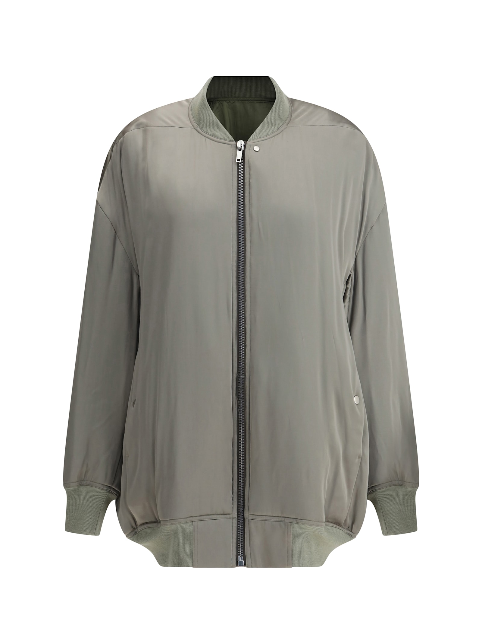 Rick Owens Oversized Peter Bomber Jacket With Smooth Finish In Celadon