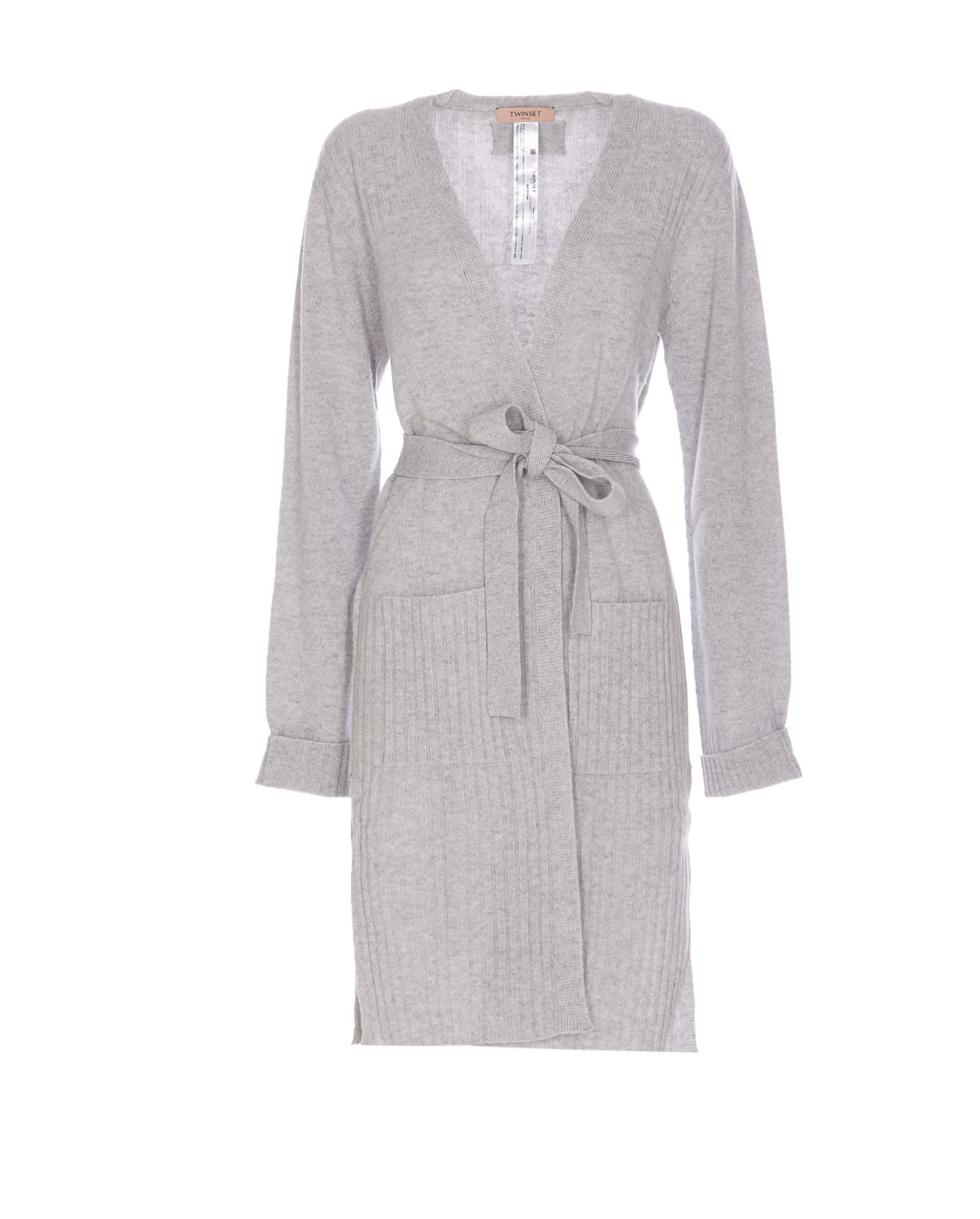 Shop Twinset Cardigan In Grey