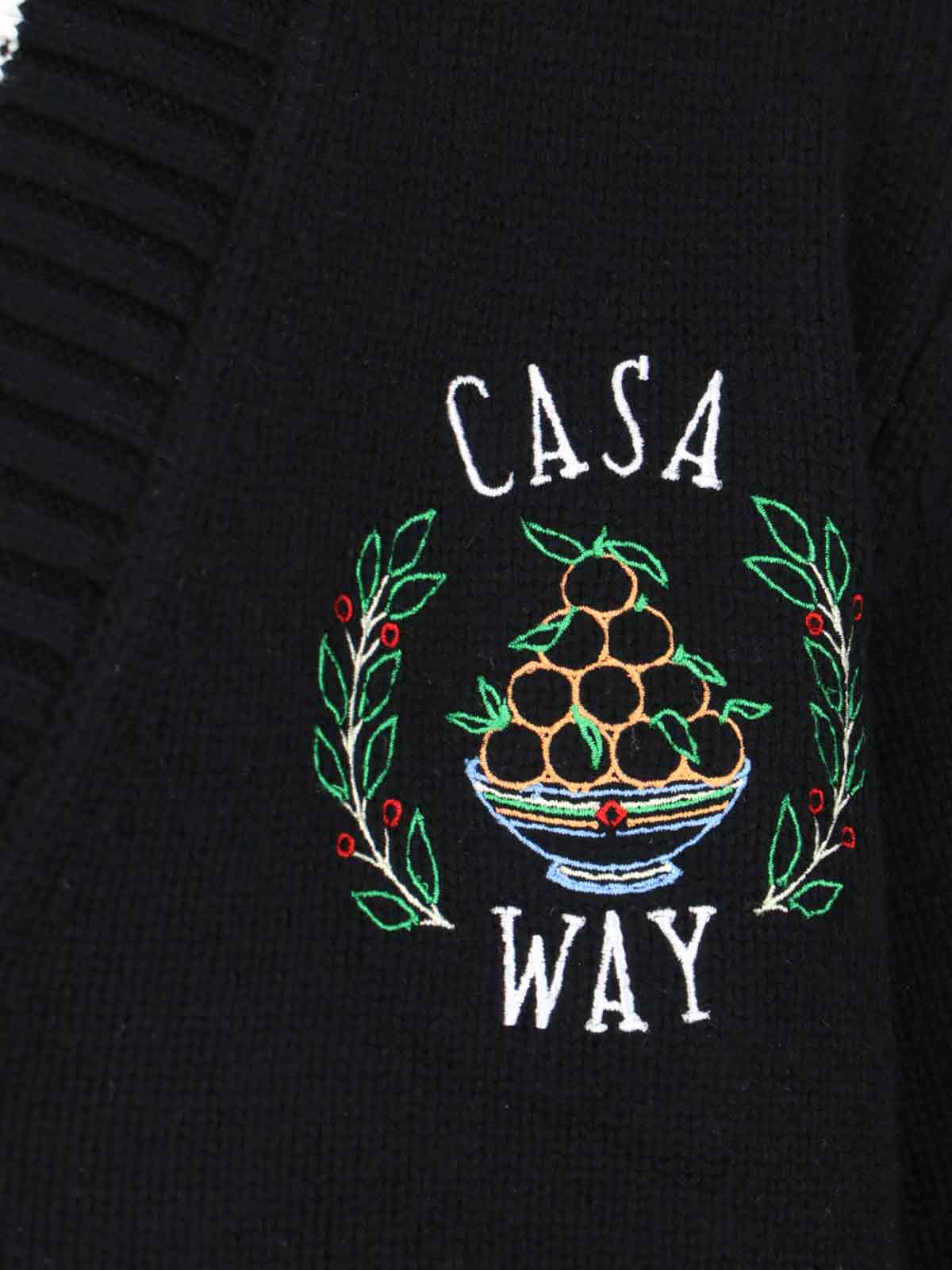 Shop Casablanca Casa Way Cardigan In Black