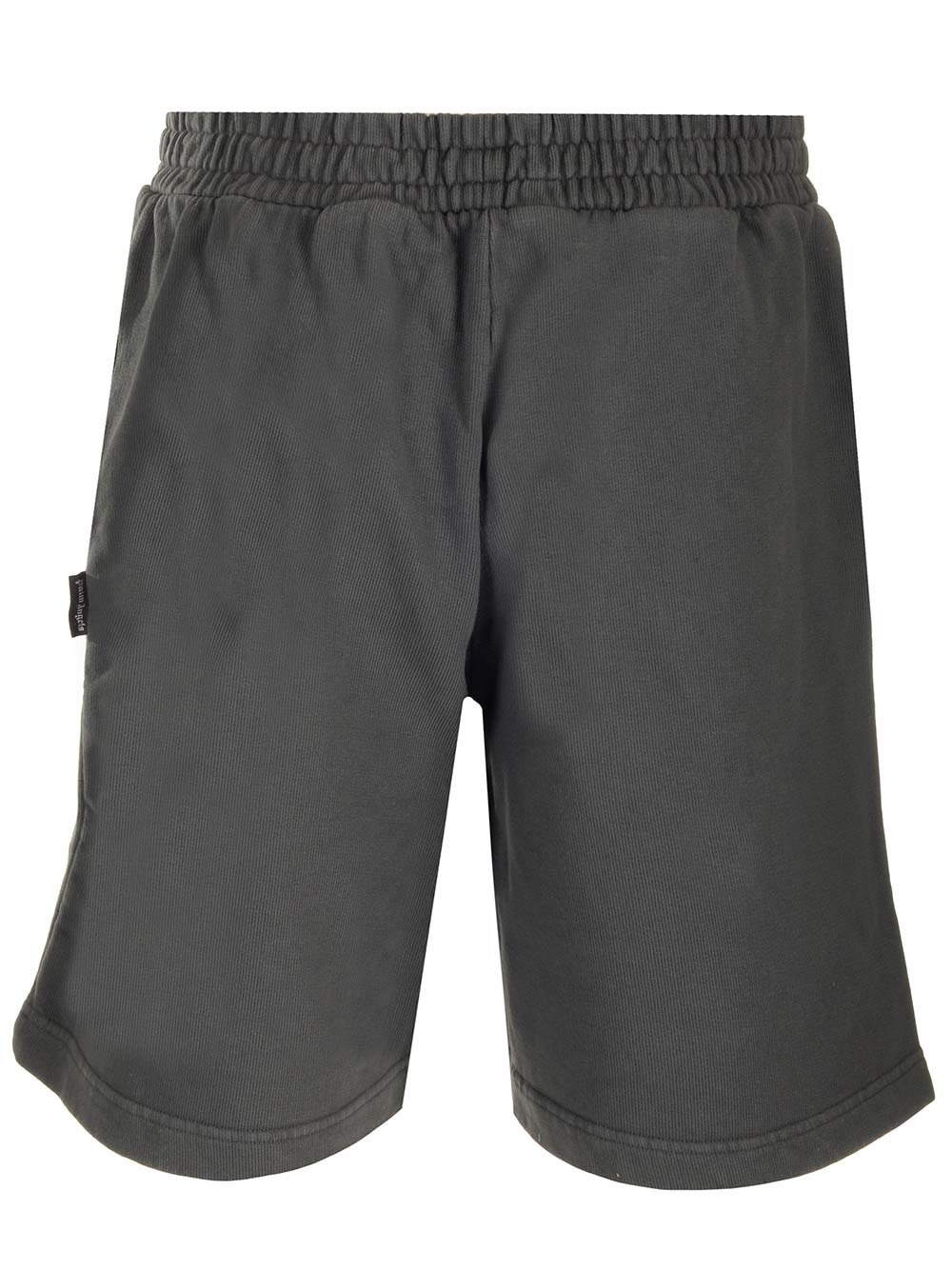 Shop Palm Angels Fleece Bermuda Shorts In Dark Grey