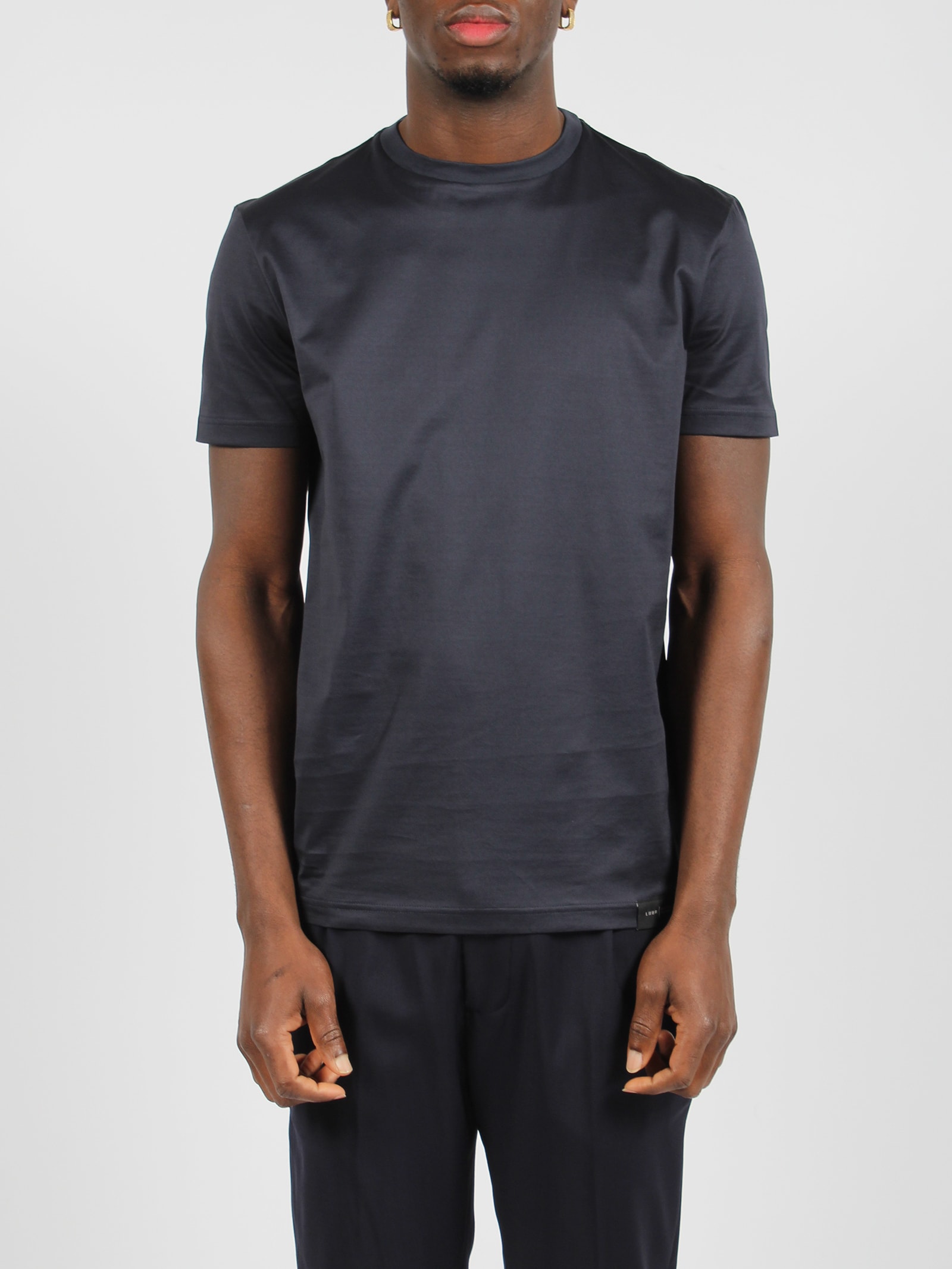 Shop Low Brand Jersey Cotton Slim T-shirt In Blue