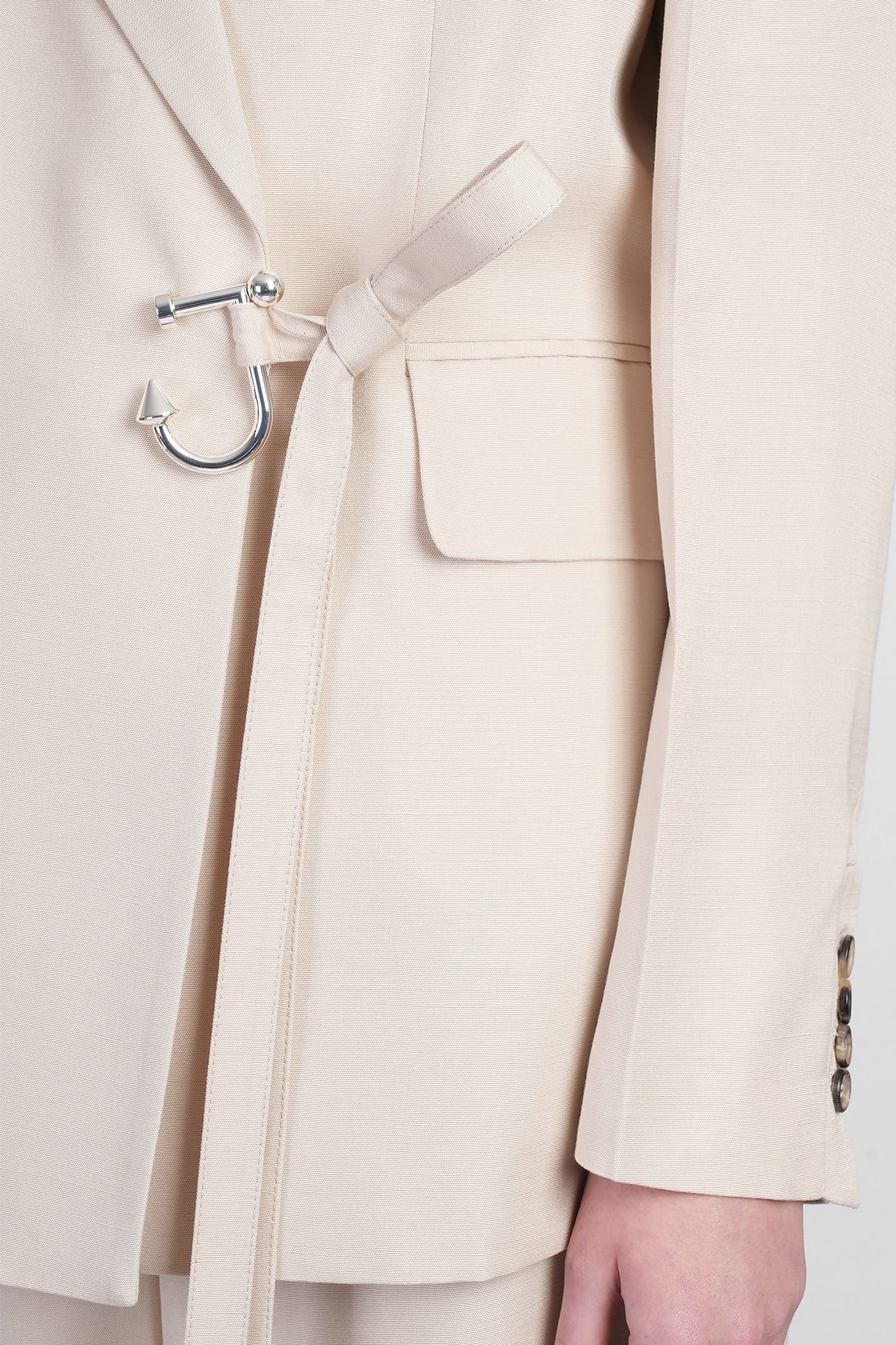 Jw Anderson Blazer In Beige Viscose In Beige
