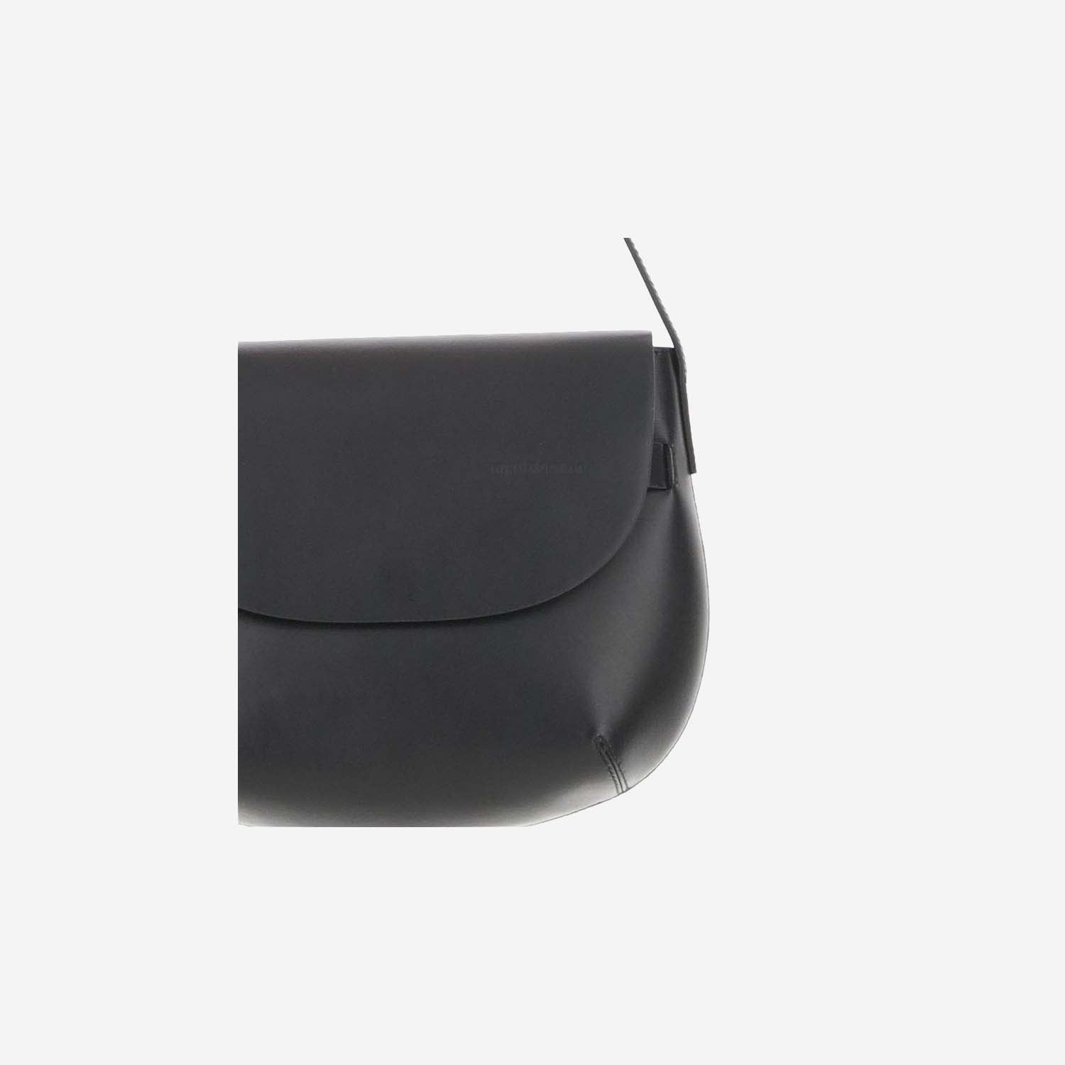 Shop By Malene Birger Maellon Leather Shoulder Bag In Black