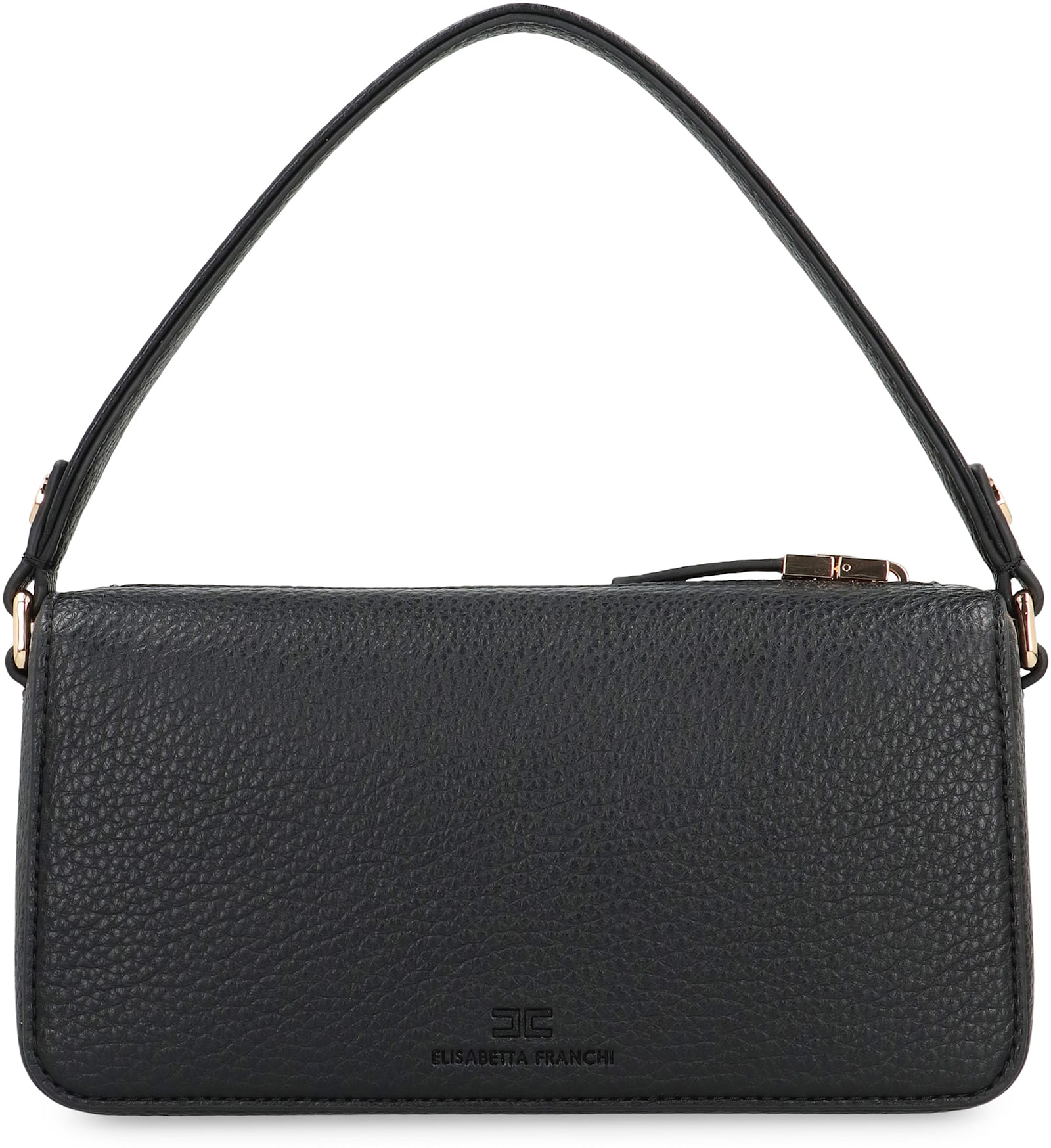 Elisabetta Franchi Borsa Tote Piccola Con Logo In Rilievo Nera In Black