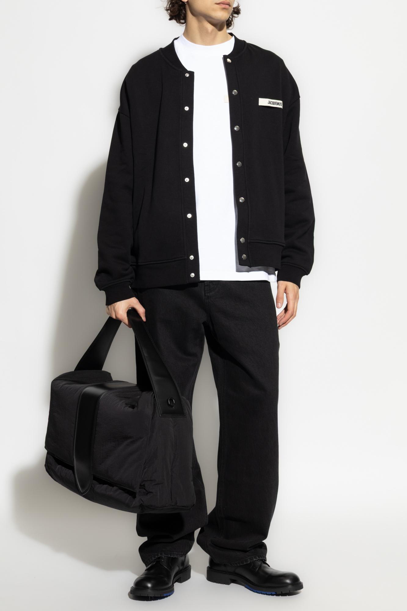 Jacquemus Straight Denim Pants Featuring Belt Loops In Black