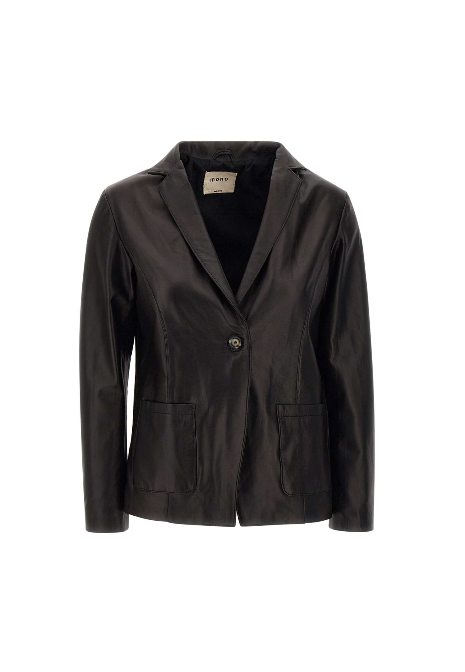 Mono Ginger Leather Jacket In Black