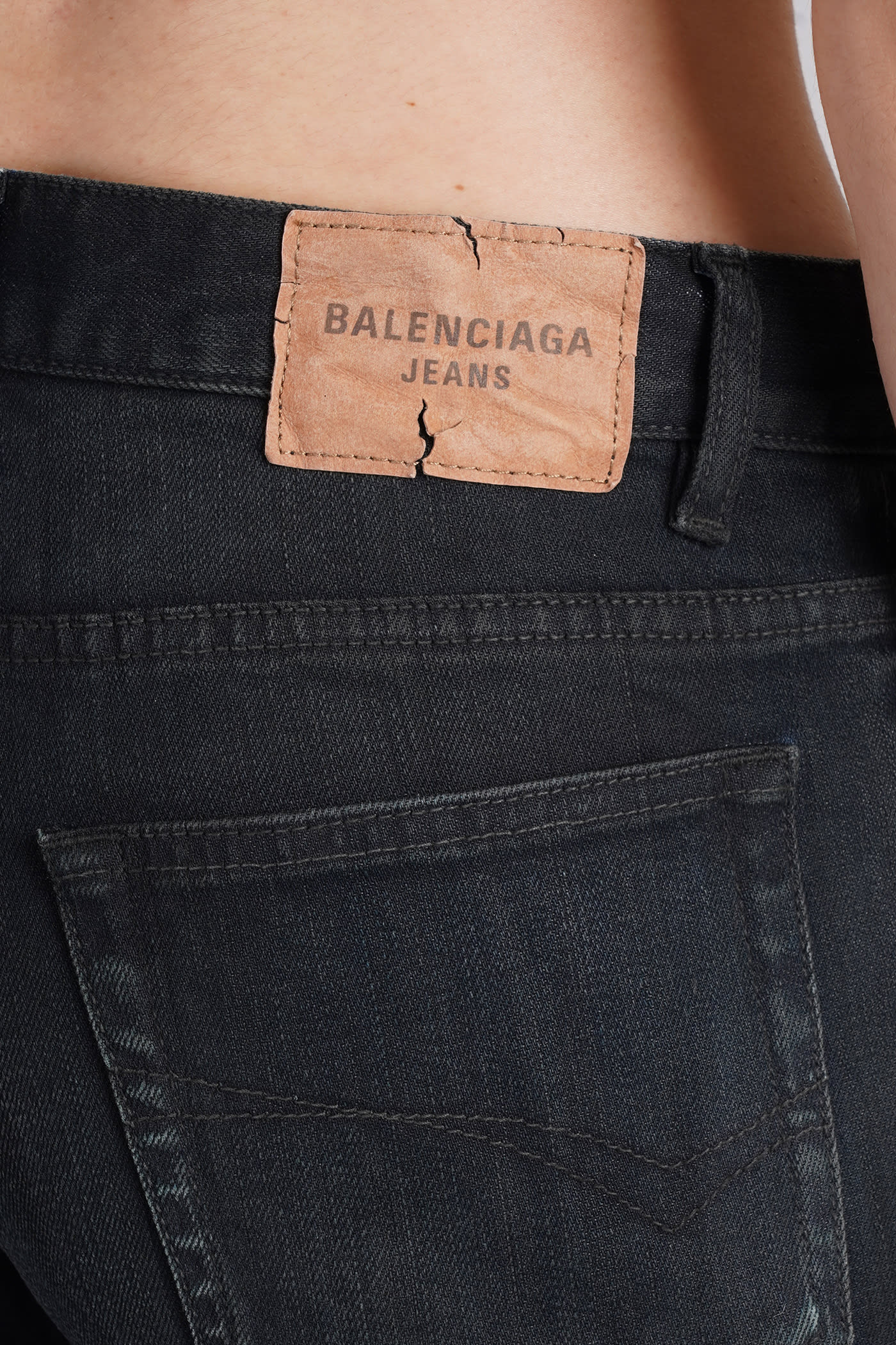 Shop Balenciaga Jeans In Black Cotton