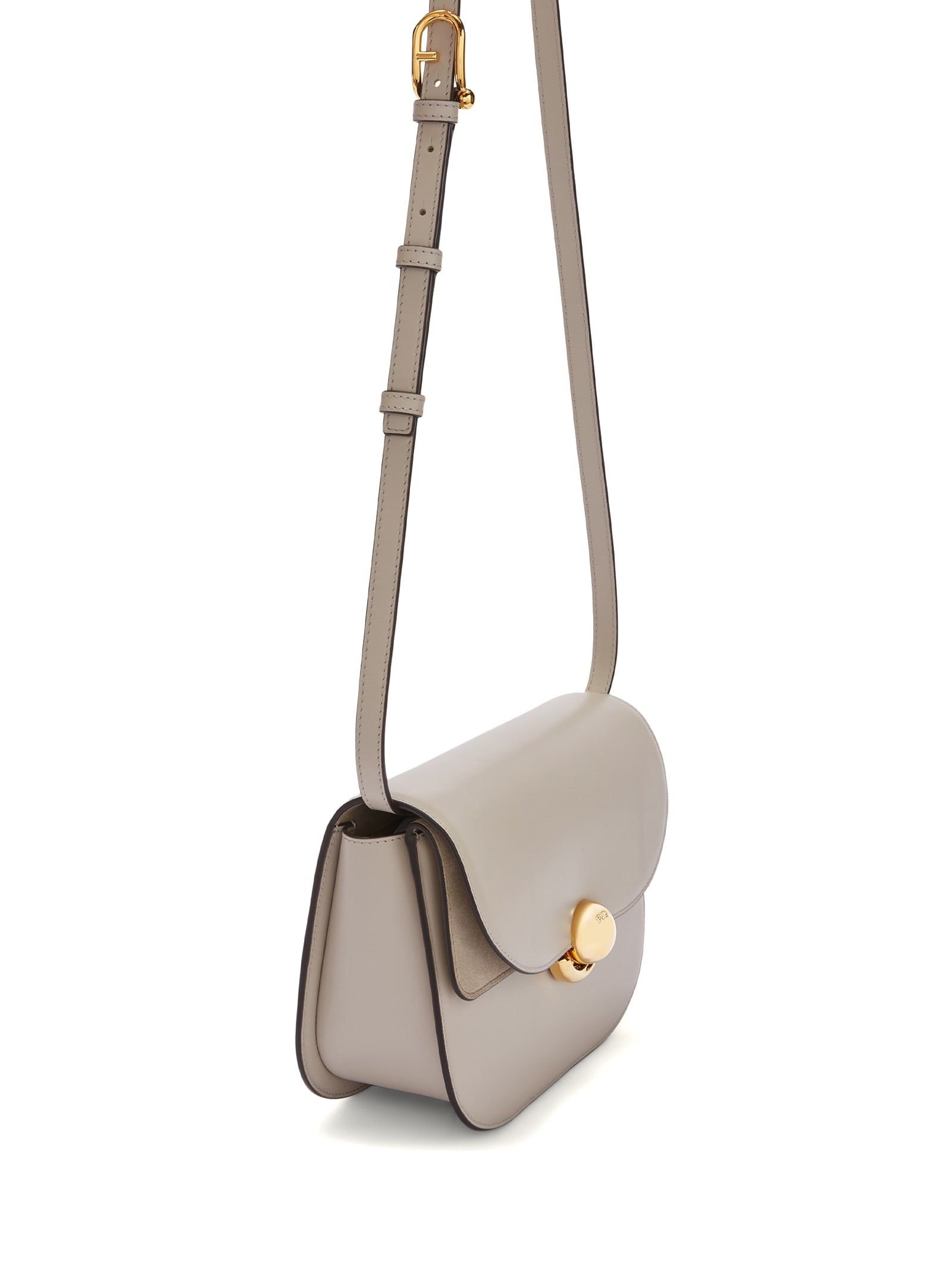 Shop Furla Sfera Vanilla Shoulder Bag In Smooth Leather In Vaniglia