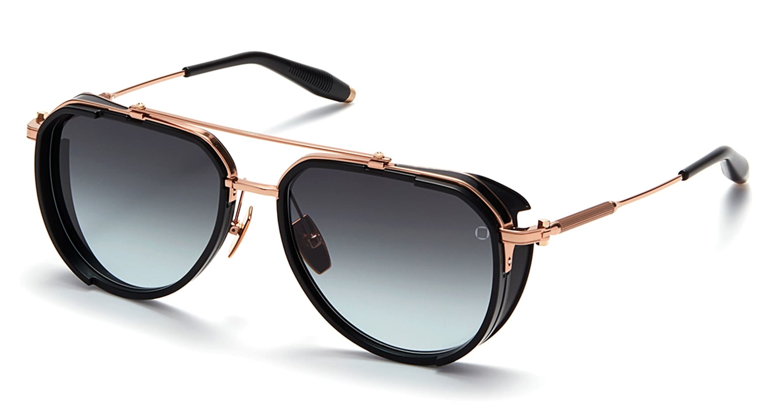 Akoni Echo - Rose Gold / Matte Black Sunglasses In Black