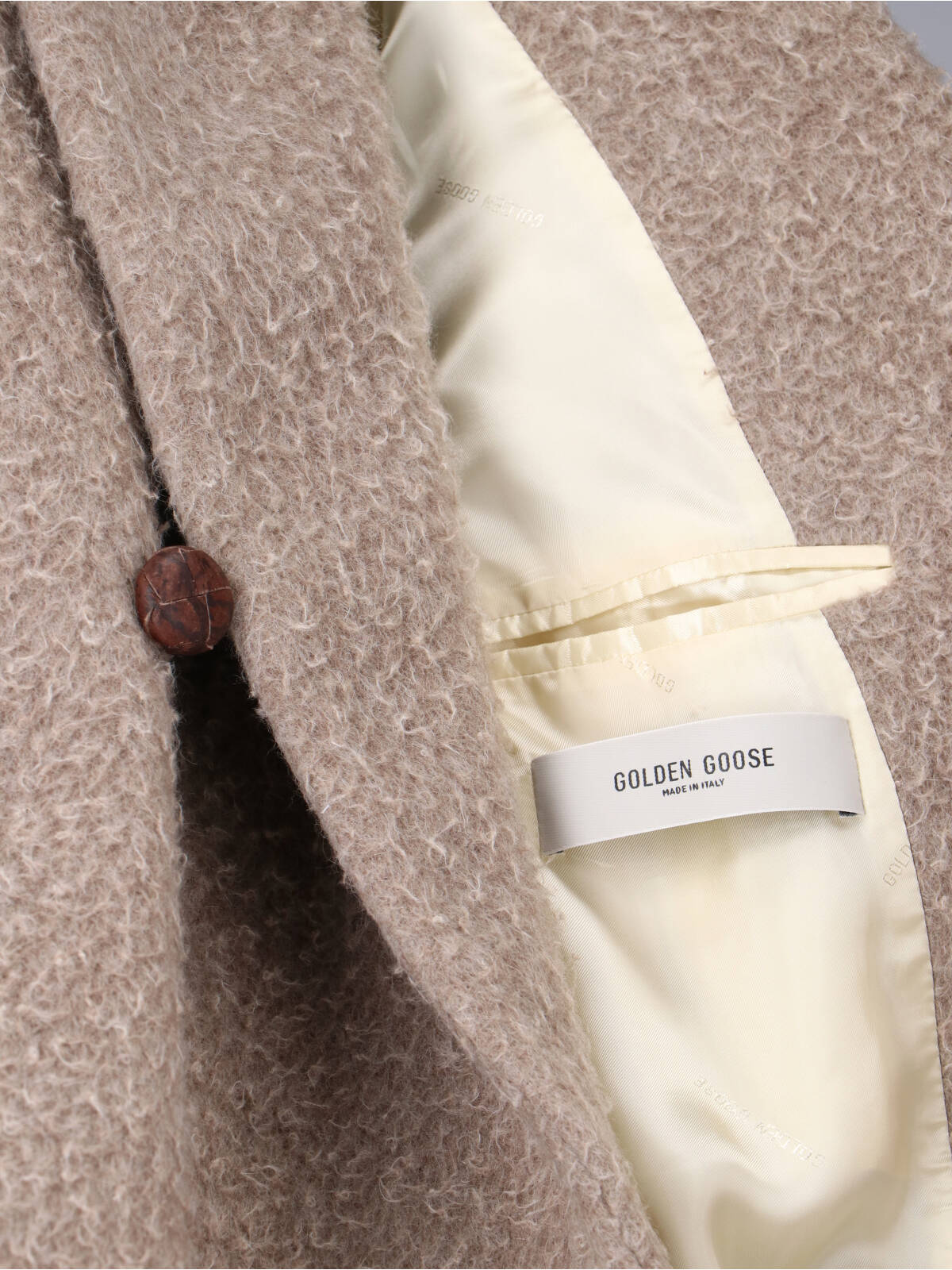 Golden Goose Double-breasted Coat In Brown