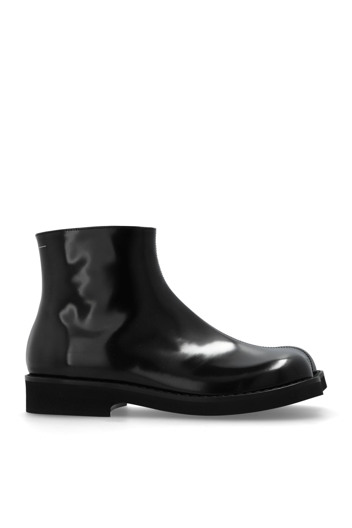 Shop Mm6 Maison Margiela Ankle Boots Anatomic In Black