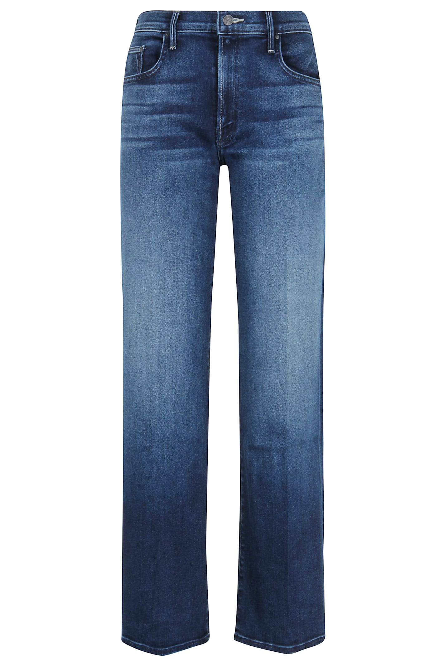 Mother Mid-rise Straight-leg Denim Jeans In Blue