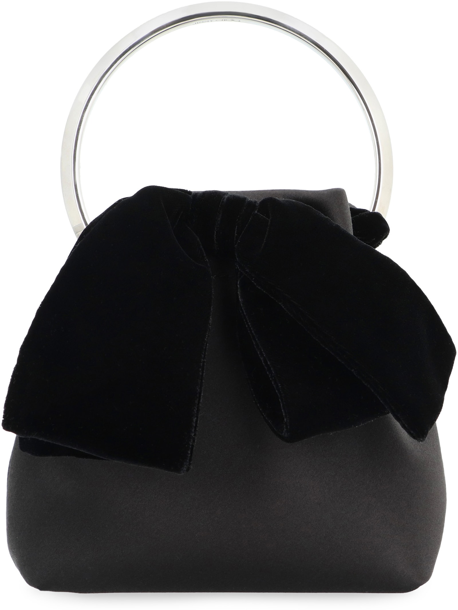 Shop Jimmy Choo Bon Bon Satin Bag In Black