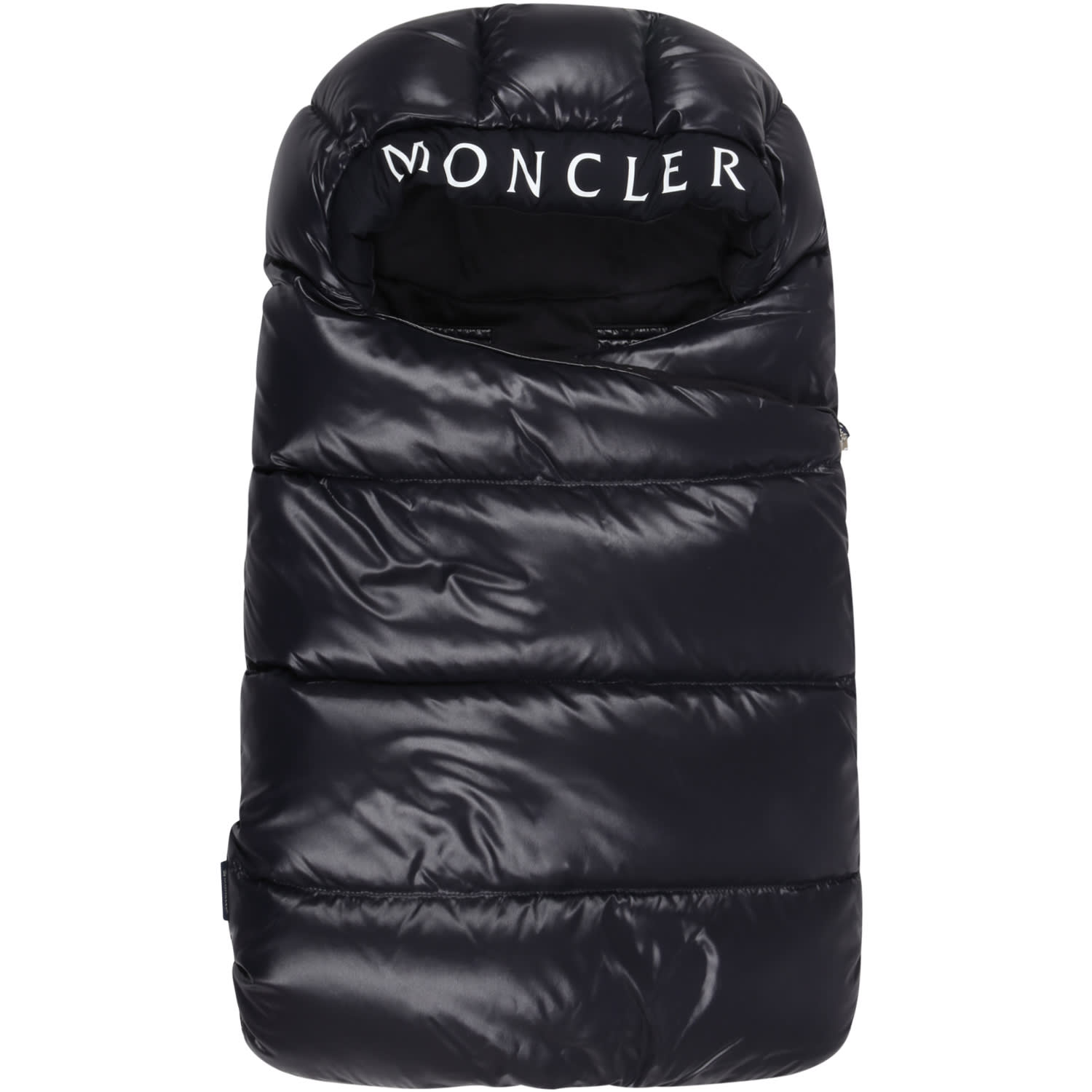 Moncler Blue Sleeping Bag For Babykids With White Logo