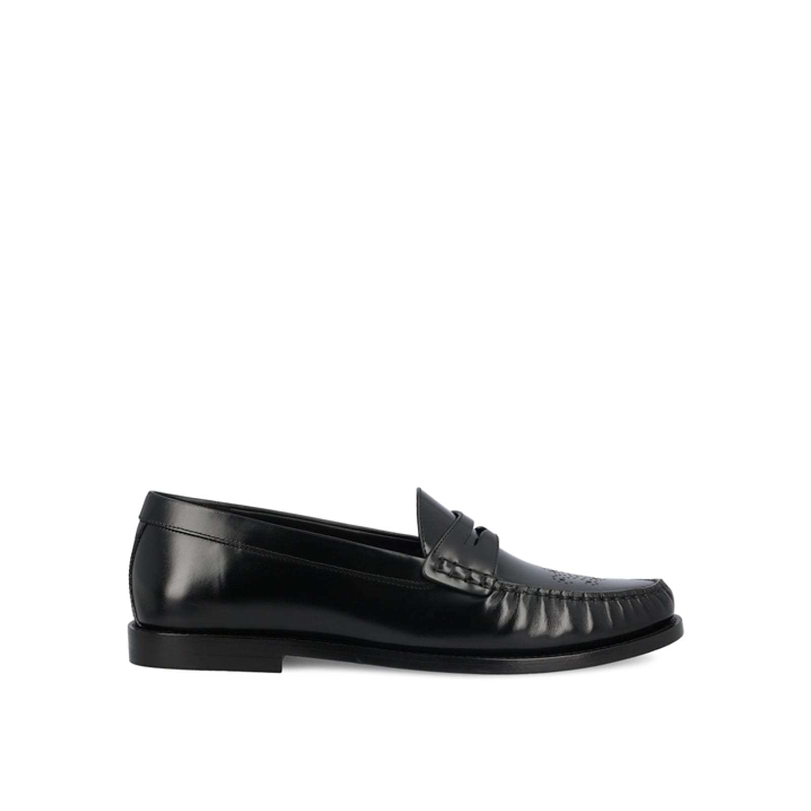 Celine Vivienne Bullskin Loafers In Black