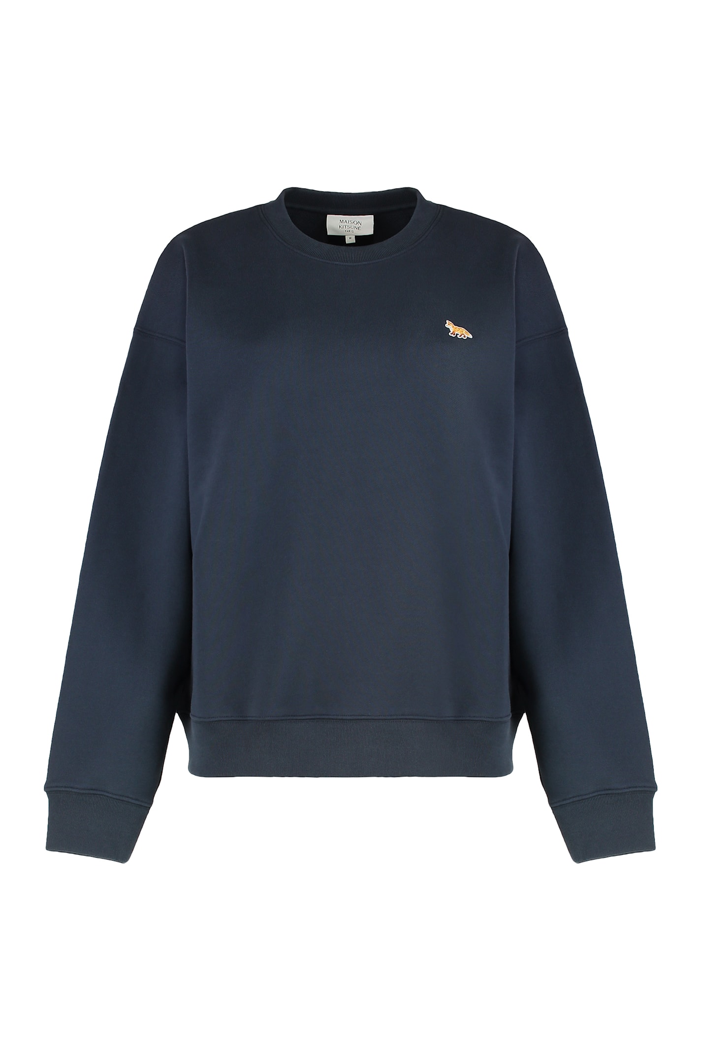Maison Kitsuné Cotton Crew-neck Sweatshirt In Blue
