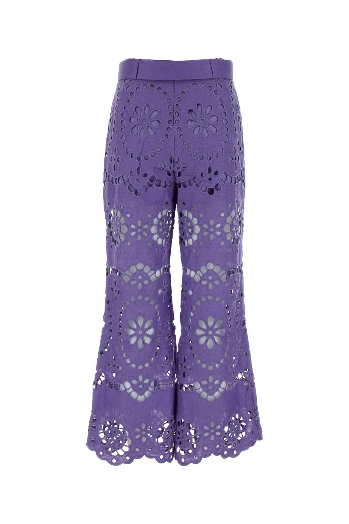 ZIMMERMANN BLUE LINEN POP PANT 