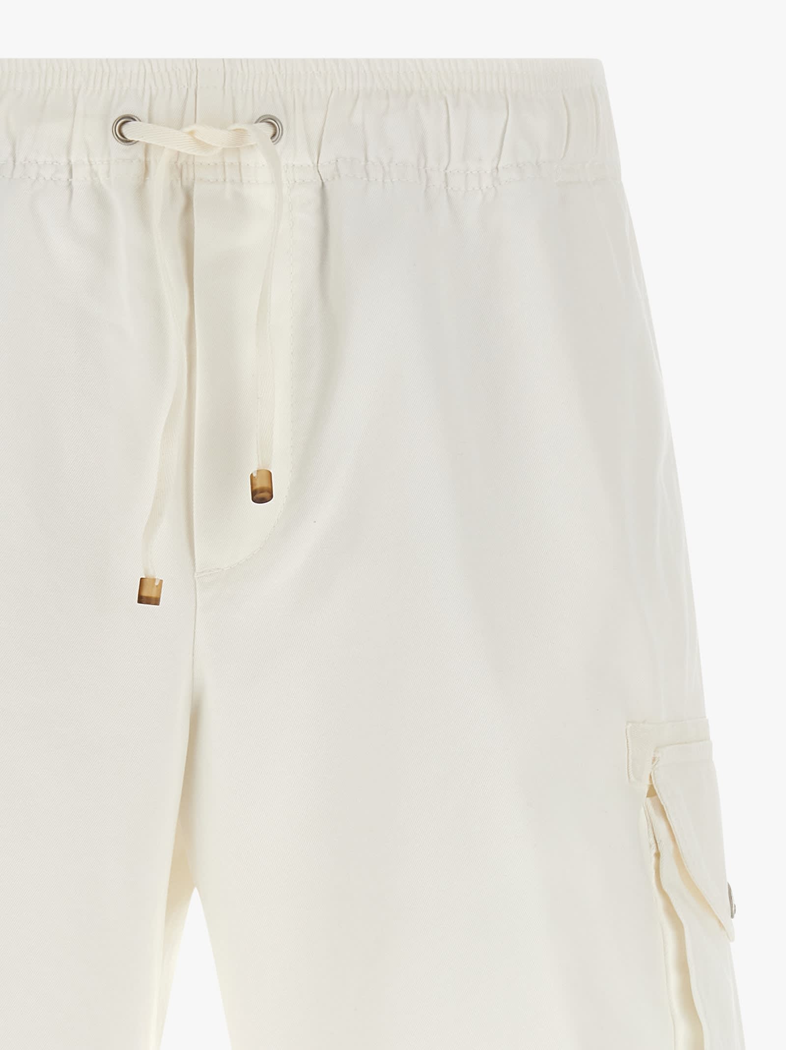 Brunello Cucinelli Cargo Pocket Bermuda Shorts Bermuda And Short White In Gray
