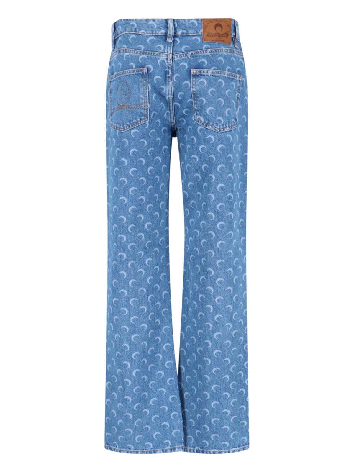 Marine Serre Moon Jeans In Blue
