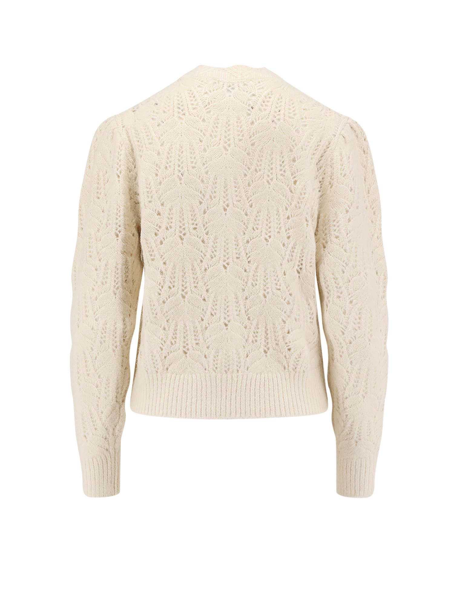 Isabel Marant Étoile Maxine Perforated Alpaca Blend Cardigan In White