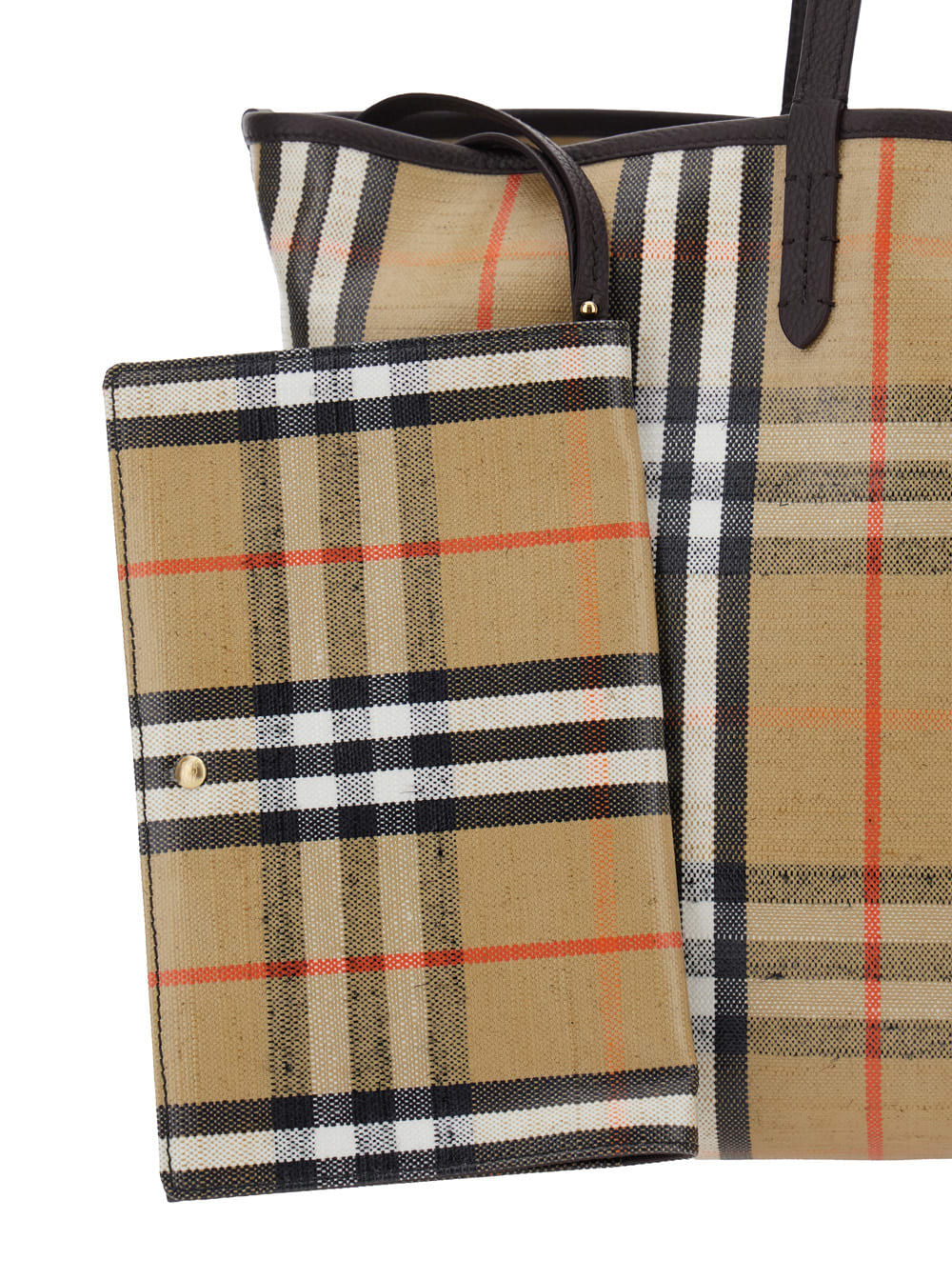 Burberry Womens Highlands Medium Cotton-blend Tote Bag Sand